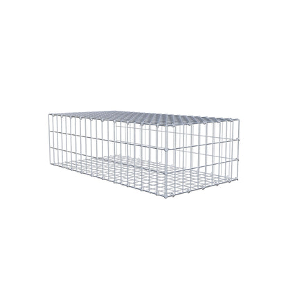 Monteret gabion type 2 100 cm x 30 cm x 50 cm, maskestørrelse 5 cm x 10 cm, C-ring