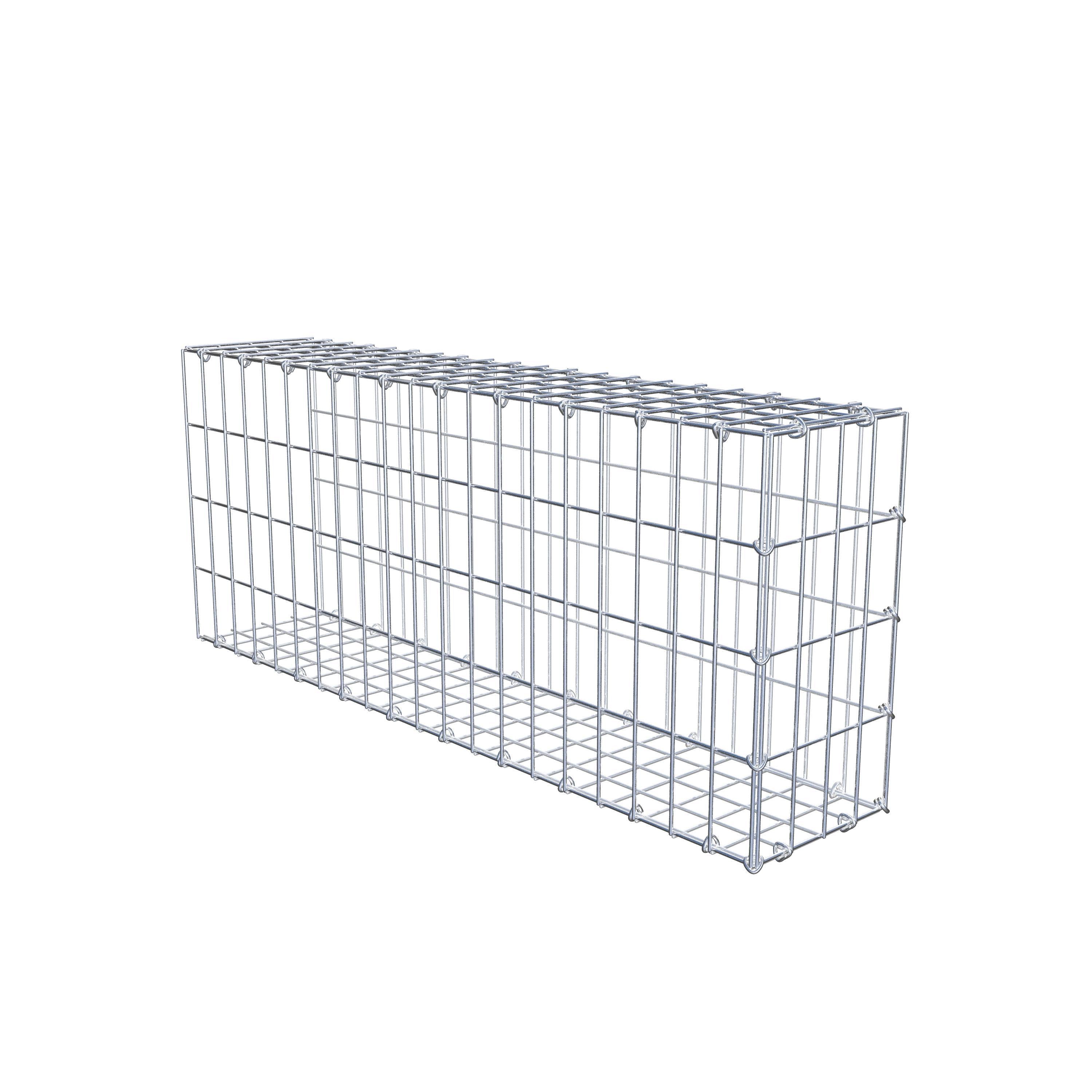 Monteret gabion type 2 100 cm x 40 cm x 20 cm, maskestørrelse 5 cm x 10 cm, C-ring