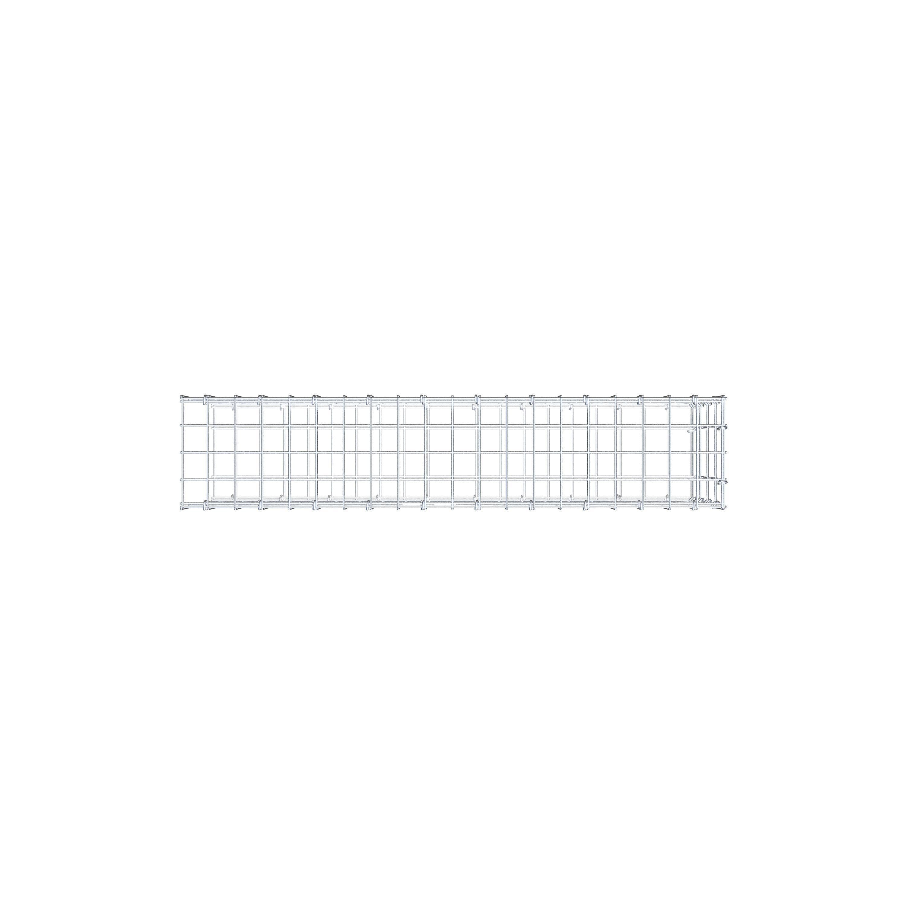 Monteret gabion type 2 100 cm x 40 cm x 20 cm, maskestørrelse 5 cm x 10 cm, C-ring