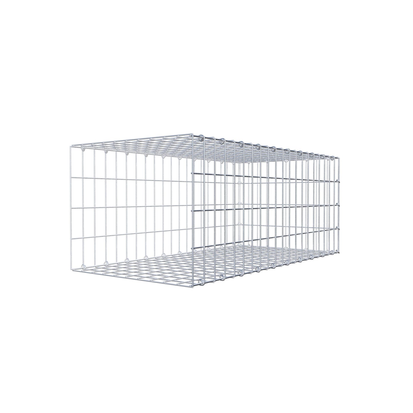 Opzetpaal type 2 100 cm x 40 cm x 50 cm, maaswijdte 5 cm x 10 cm, C-ring