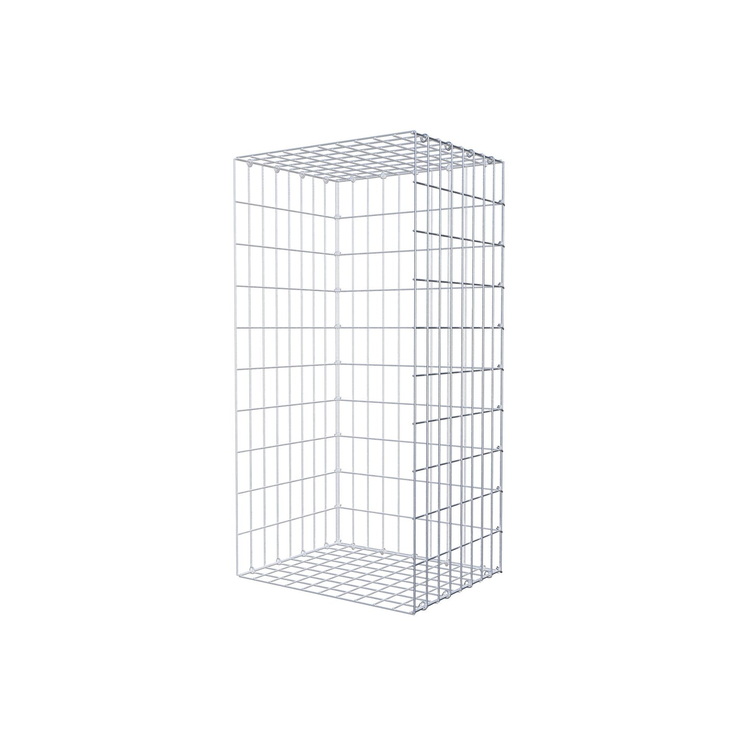 Opzetpaal type 2 100 cm x 40 cm x 50 cm, maaswijdte 5 cm x 10 cm, C-ring