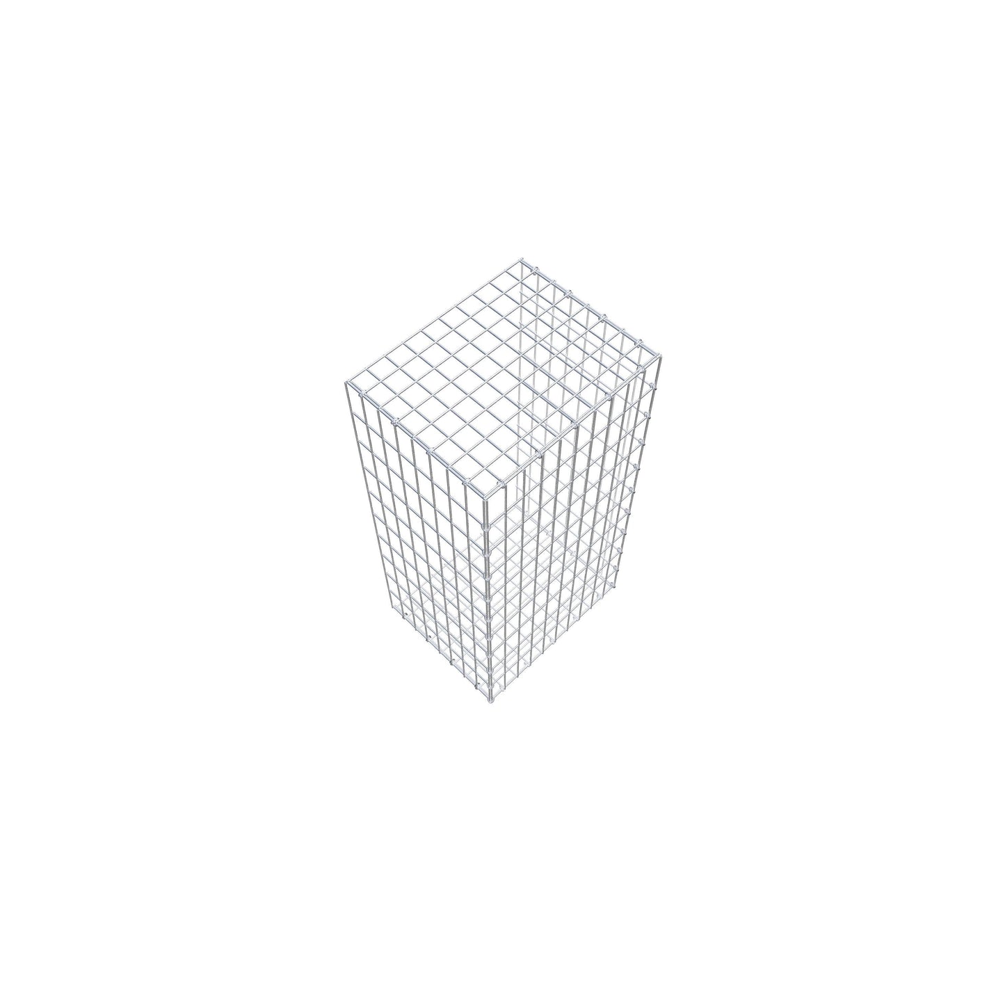 Opzetpaal type 2 100 cm x 40 cm x 50 cm, maaswijdte 5 cm x 10 cm, C-ring