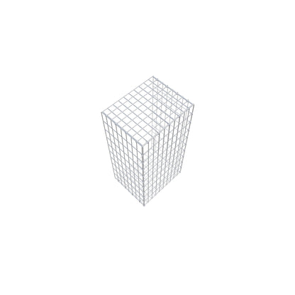 Opzetpaal type 2 100 cm x 40 cm x 50 cm, maaswijdte 5 cm x 10 cm, C-ring