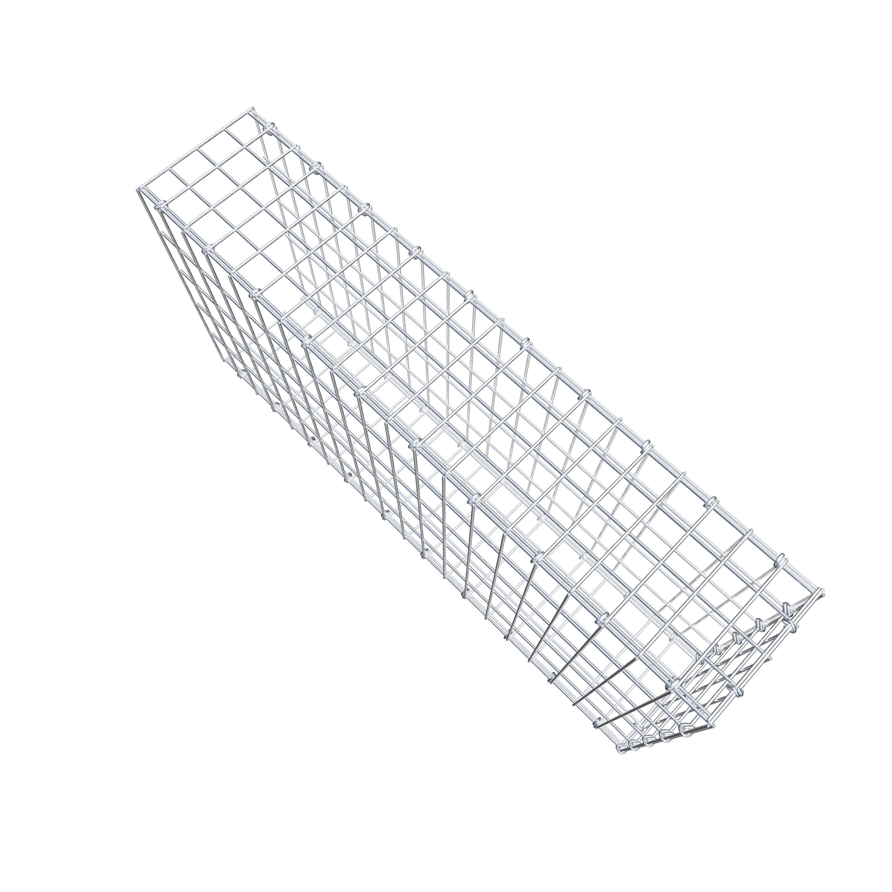 Mounted gabion type 2 100 cm x 50 cm x 20 cm, mesh size 5 cm x 10 cm, C-ring