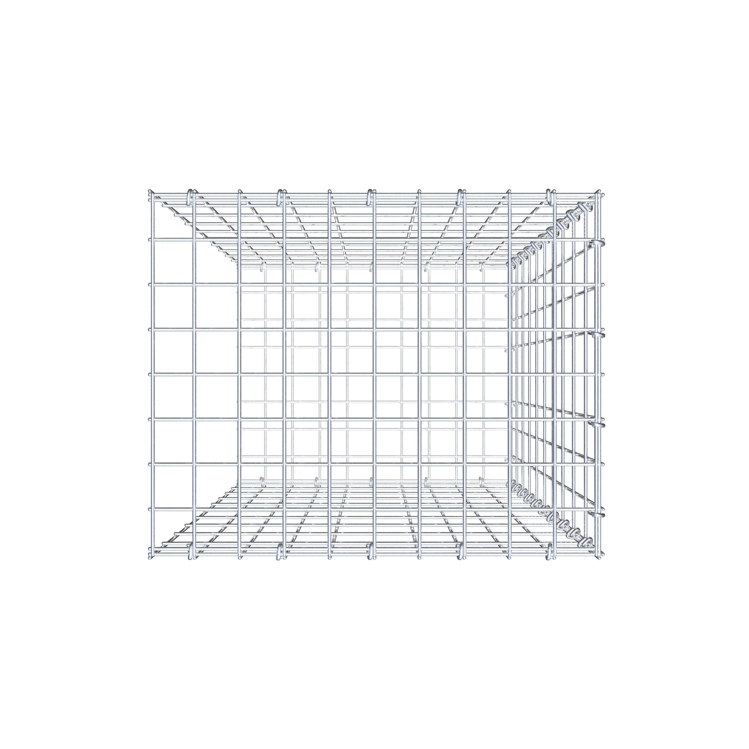 Mounted gabion type 2 100 cm x 50 cm x 40 cm, mesh size 5 cm x 10 cm, C-ring