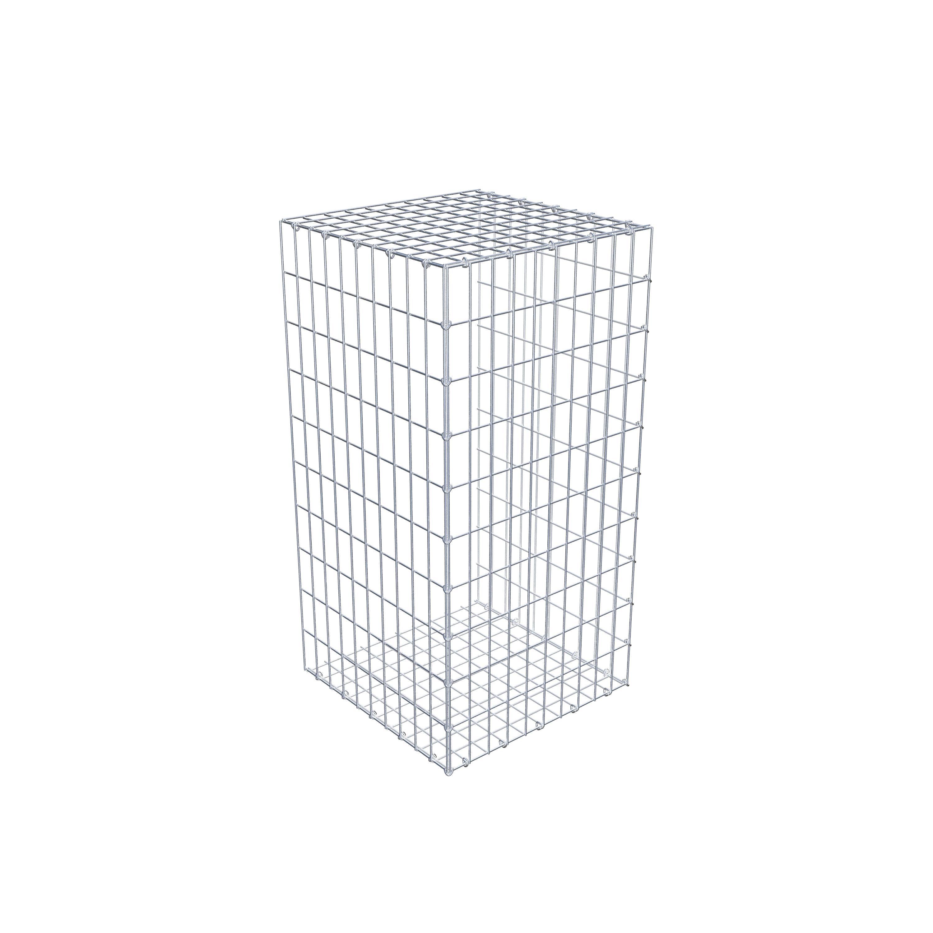 Monteret gabion type 2 100 cm x 50 cm x 50 cm, maskestørrelse 5 cm x 10 cm, C-ring