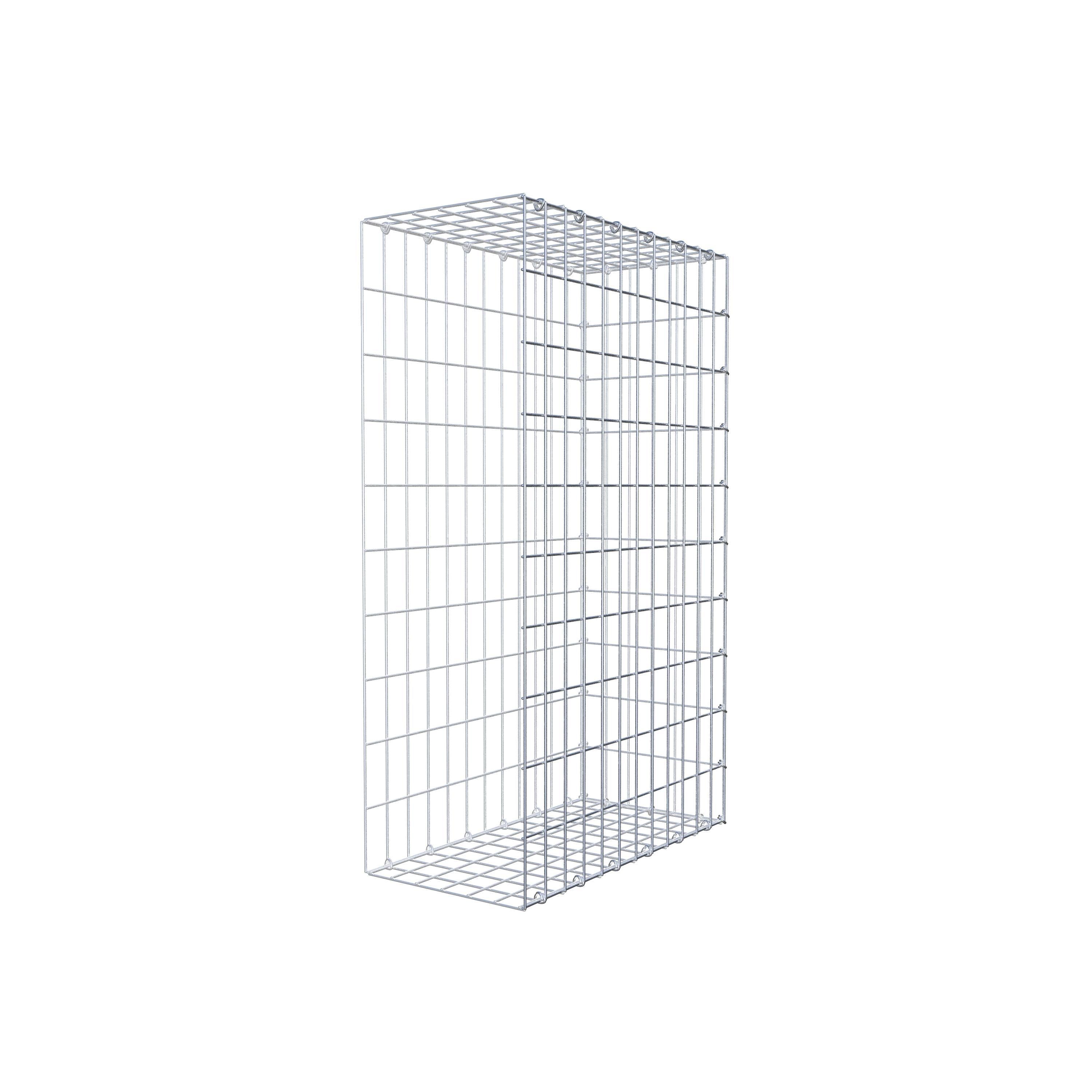 Mounted gabion type 2 100 cm x 60 cm x 30 cm, mesh size 5 cm x 10 cm, C-ring