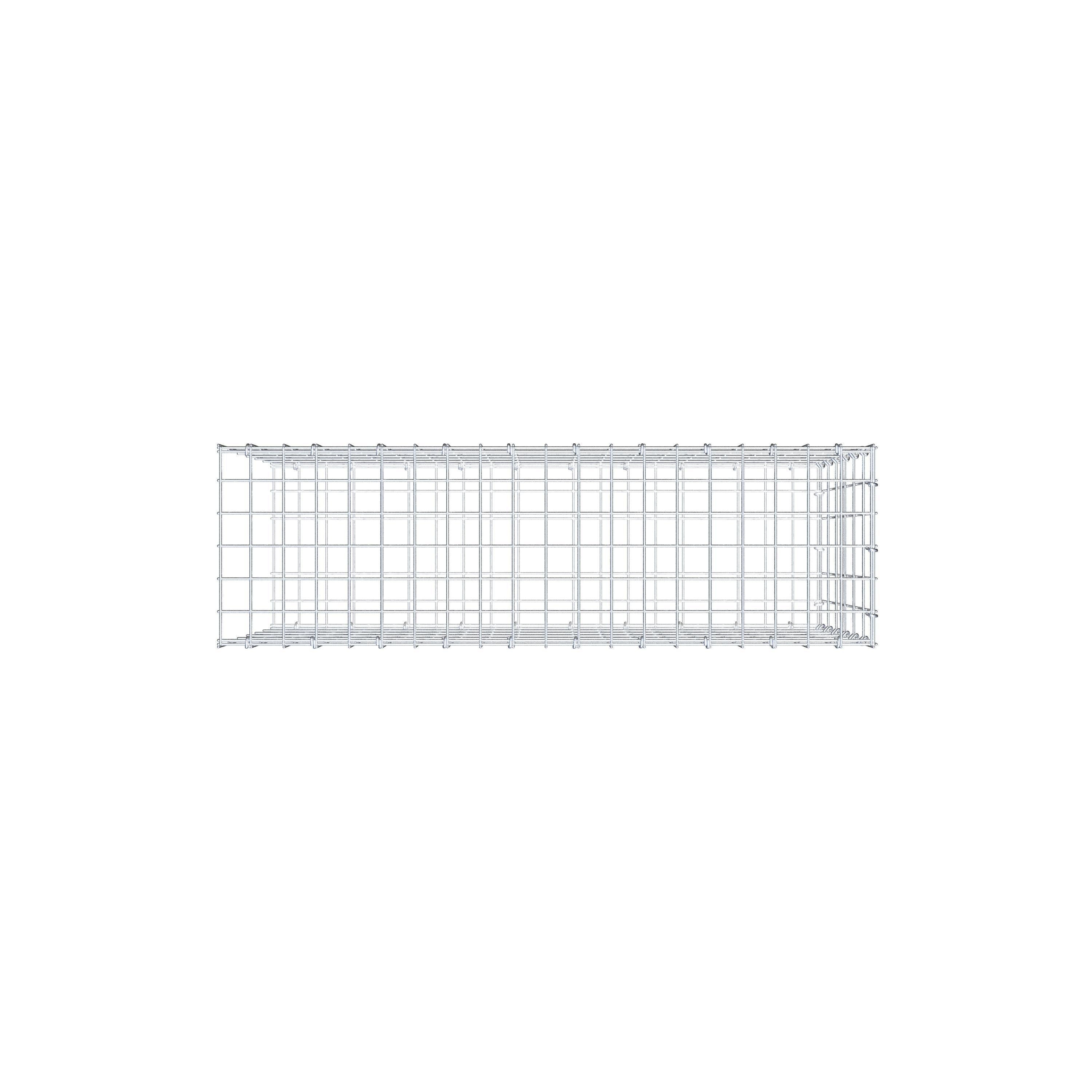 Mounted gabion type 2 100 cm x 60 cm x 30 cm, mesh size 5 cm x 10 cm, C-ring