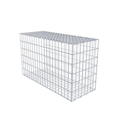 Mounted gabion type 2 100 cm x 60 cm x 40 cm, mesh size 5 cm x 10 cm, C-ring