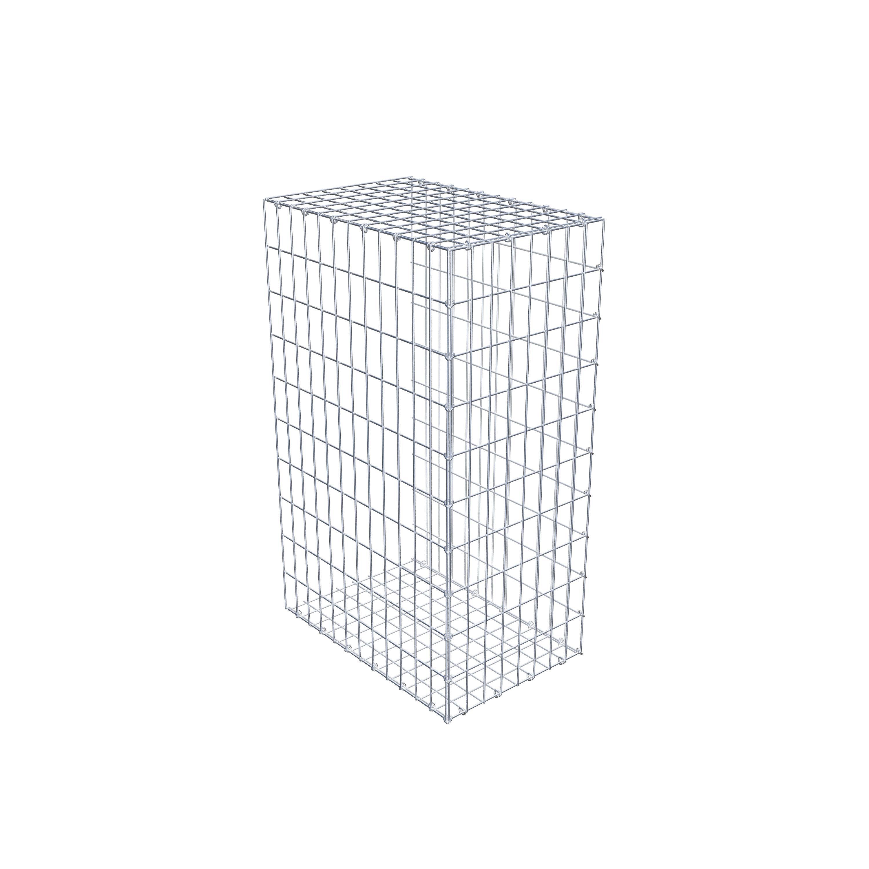 Mounted gabion type 2 100 cm x 60 cm x 40 cm, mesh size 5 cm x 10 cm, C-ring