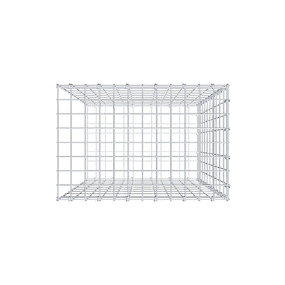 Mounted gabion type 2 100 cm x 60 cm x 40 cm, mesh size 5 cm x 10 cm, C-ring