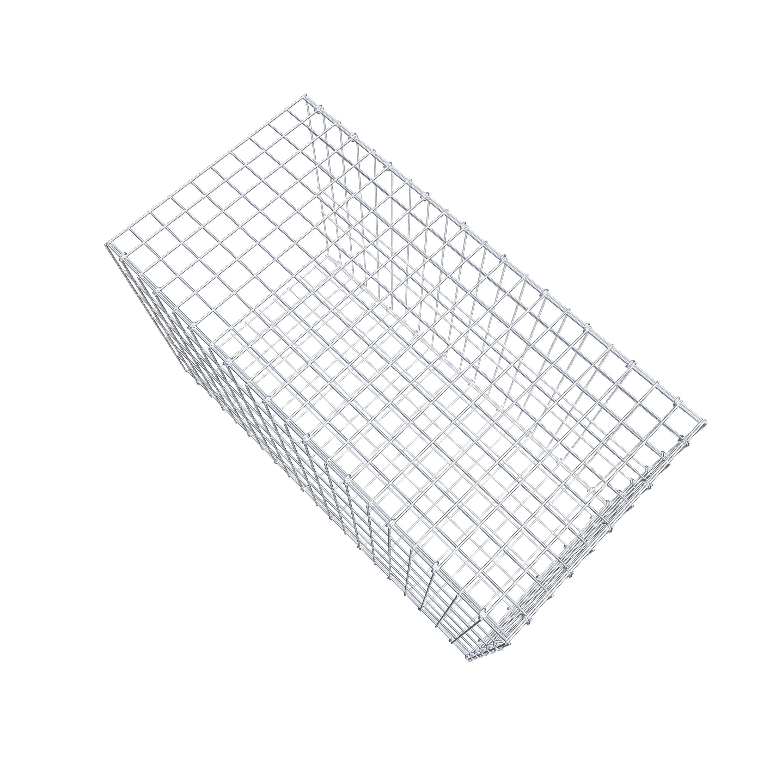 Monteret gabion type 2 100 cm x 60 cm x 50 cm, maskestørrelse 5 cm x 10 cm, C-ring