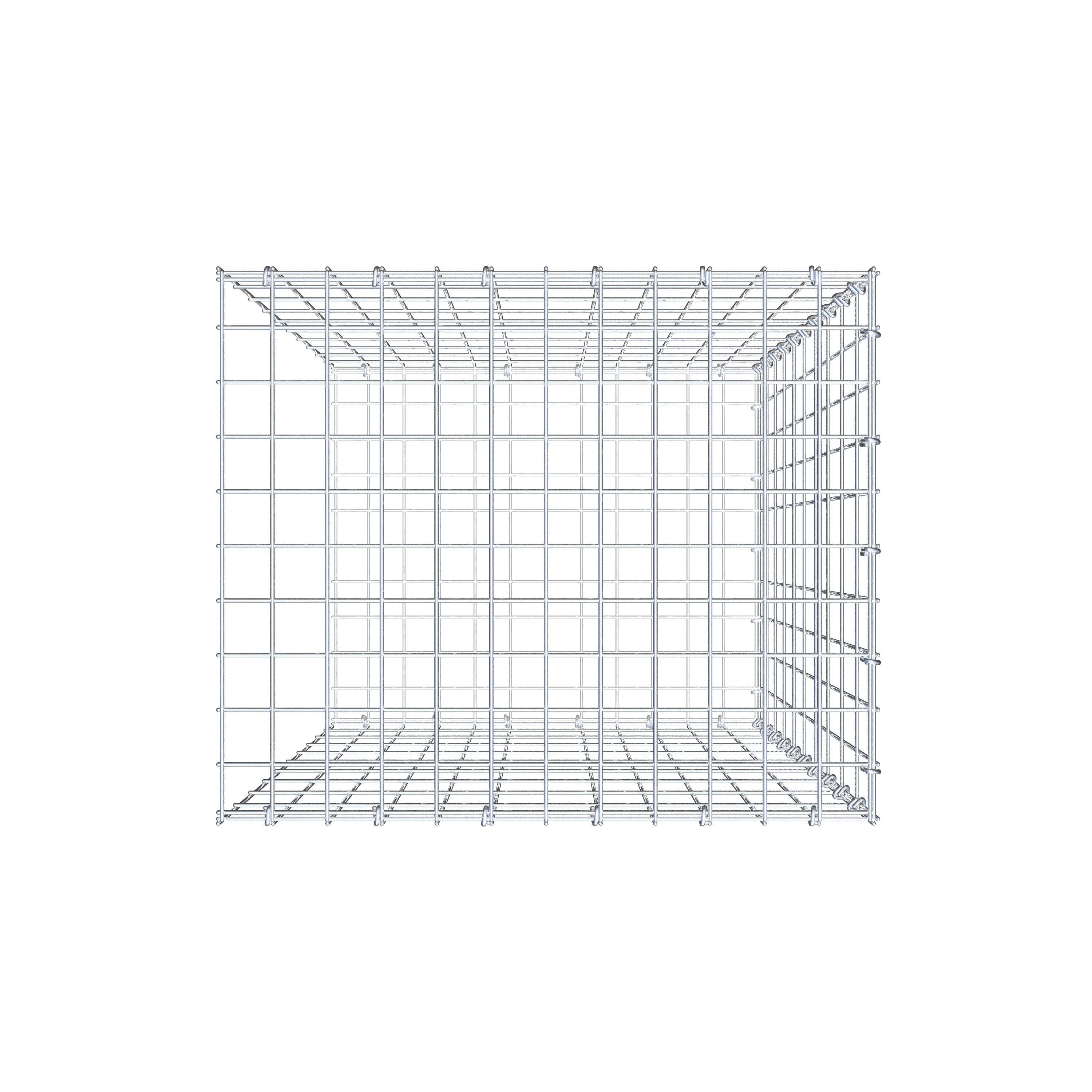 Mounted gabion type 2 100 cm x 60 cm x 50 cm, mesh size 5 cm x 10 cm, C-ring