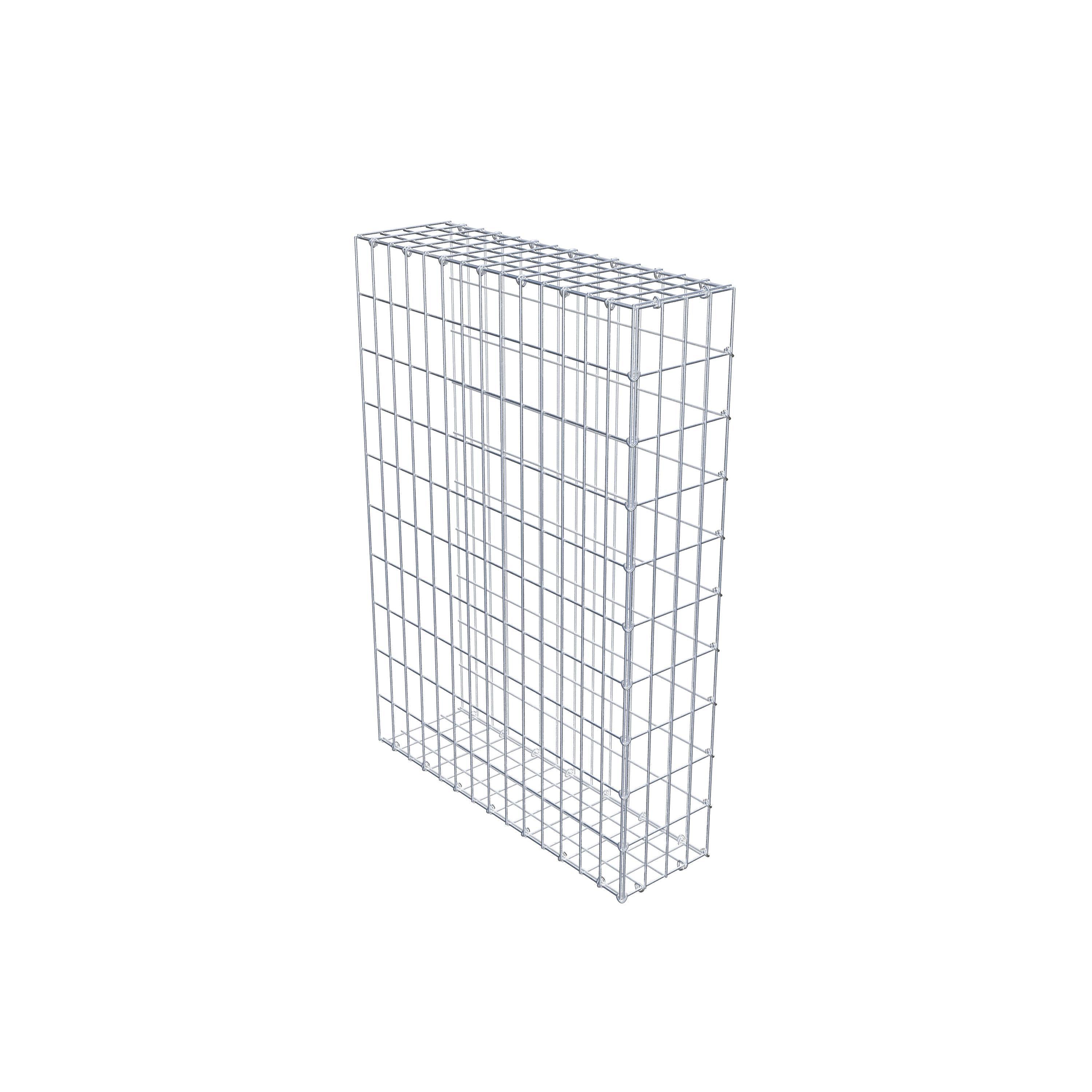 Mounted gabion type 2 100 cm x 70 cm x 20 cm, mesh size 5 cm x 10 cm, C-ring