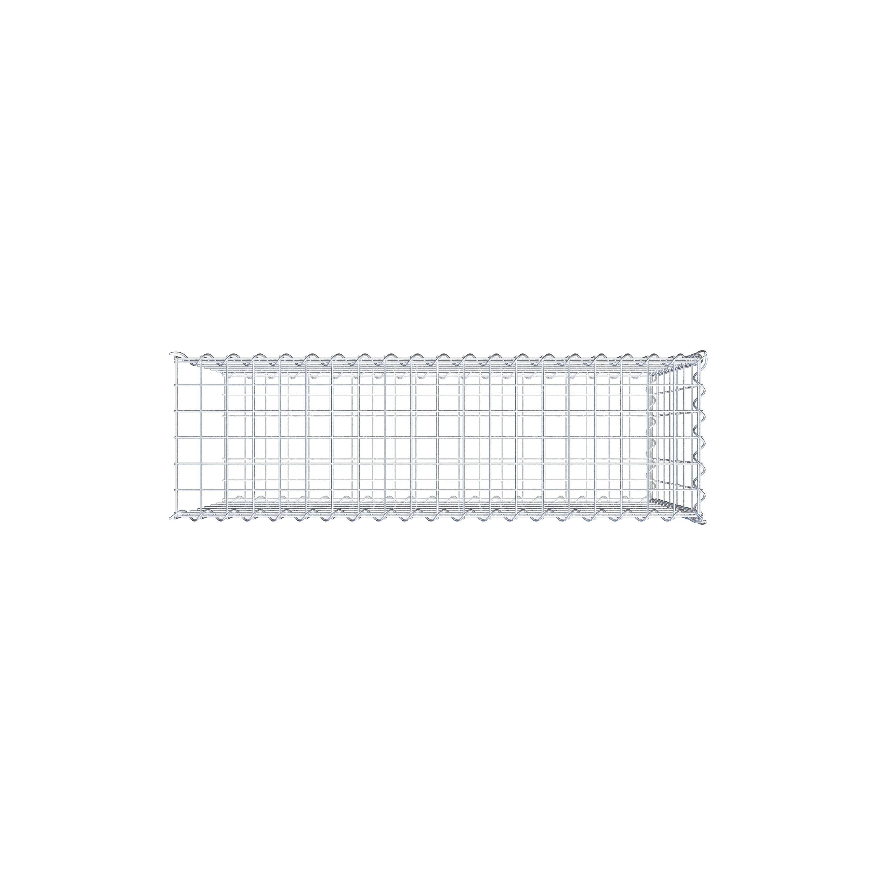 Aangegroeide schanskorf type 2 100 cm x 70 cm x 30 cm (L x H x D), maaswijdte 5 cm x 10 cm, spiraal
