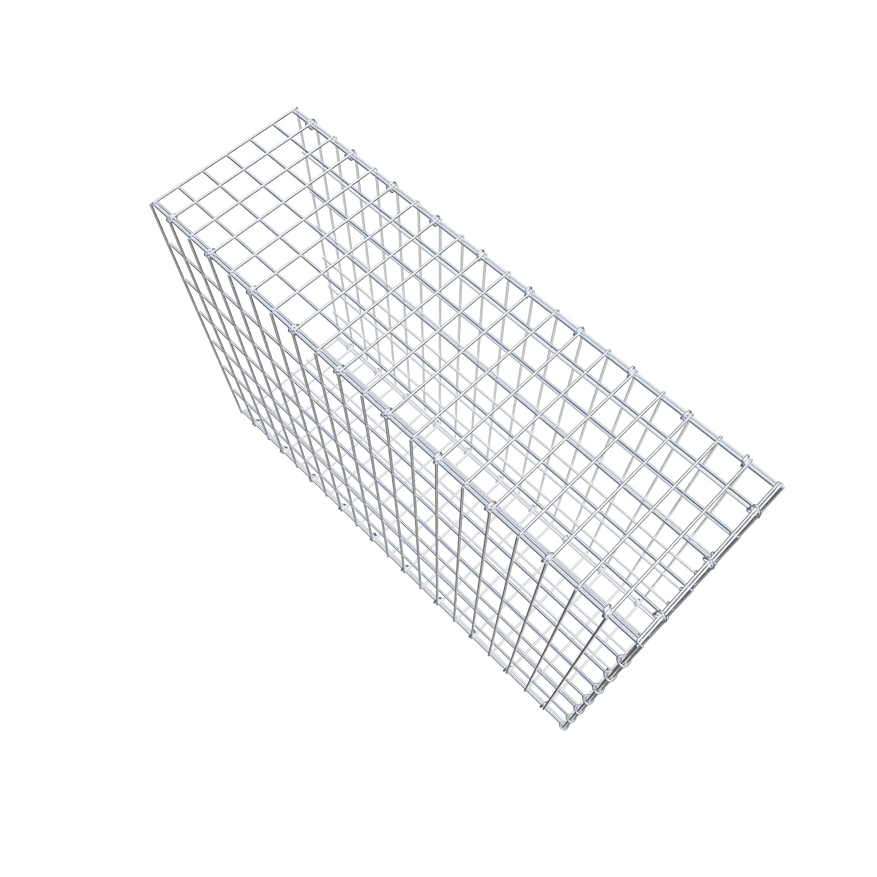 Mounted gabion type 2 100 cm x 70 cm x 30 cm, mesh size 5 cm x 10 cm, C-ring