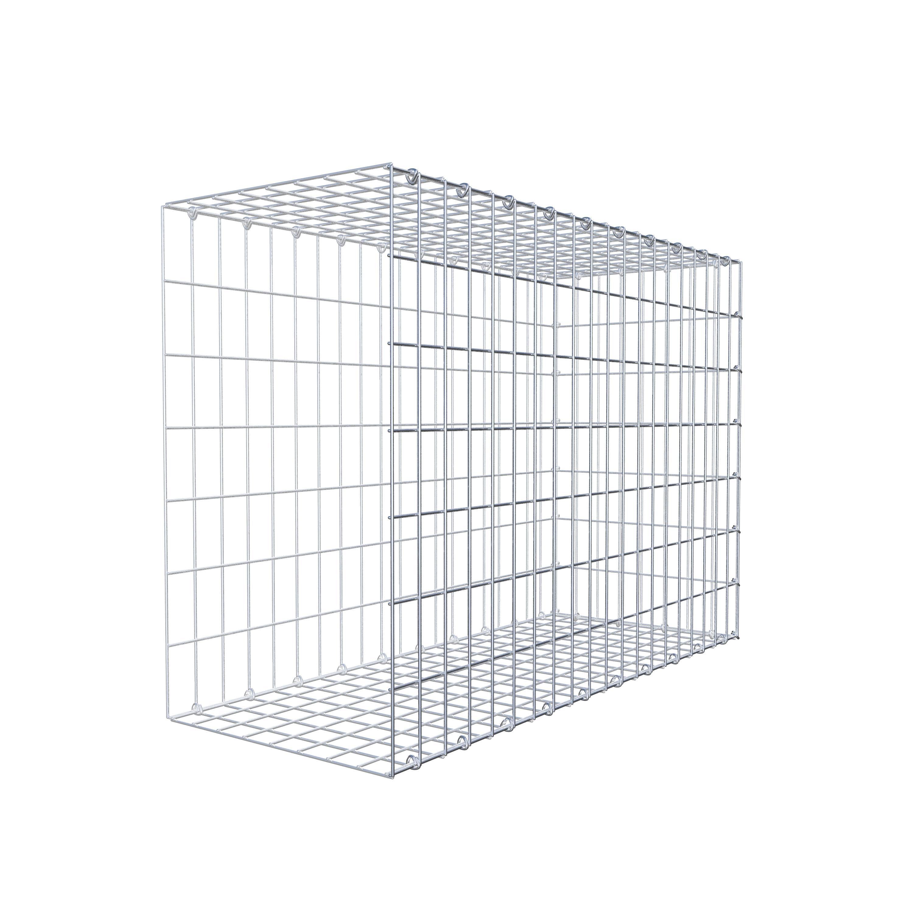 Monteret gabion type 2 100 cm x 70 cm x 40 cm, maskestørrelse 5 cm x 10 cm, C-ring