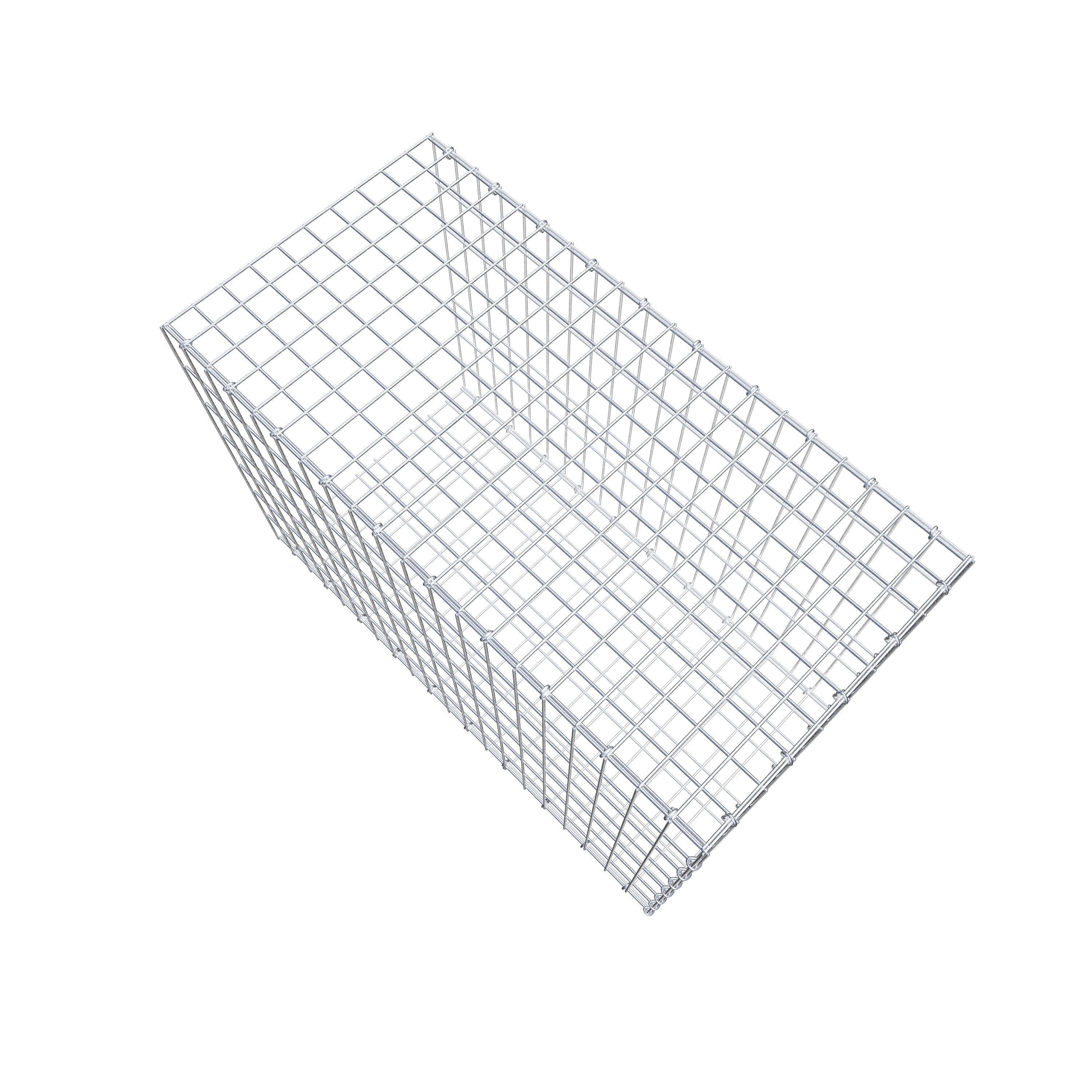 Monteret gabion type 2 100 cm x 70 cm x 50 cm, maskestørrelse 5 cm x 10 cm, C-ring