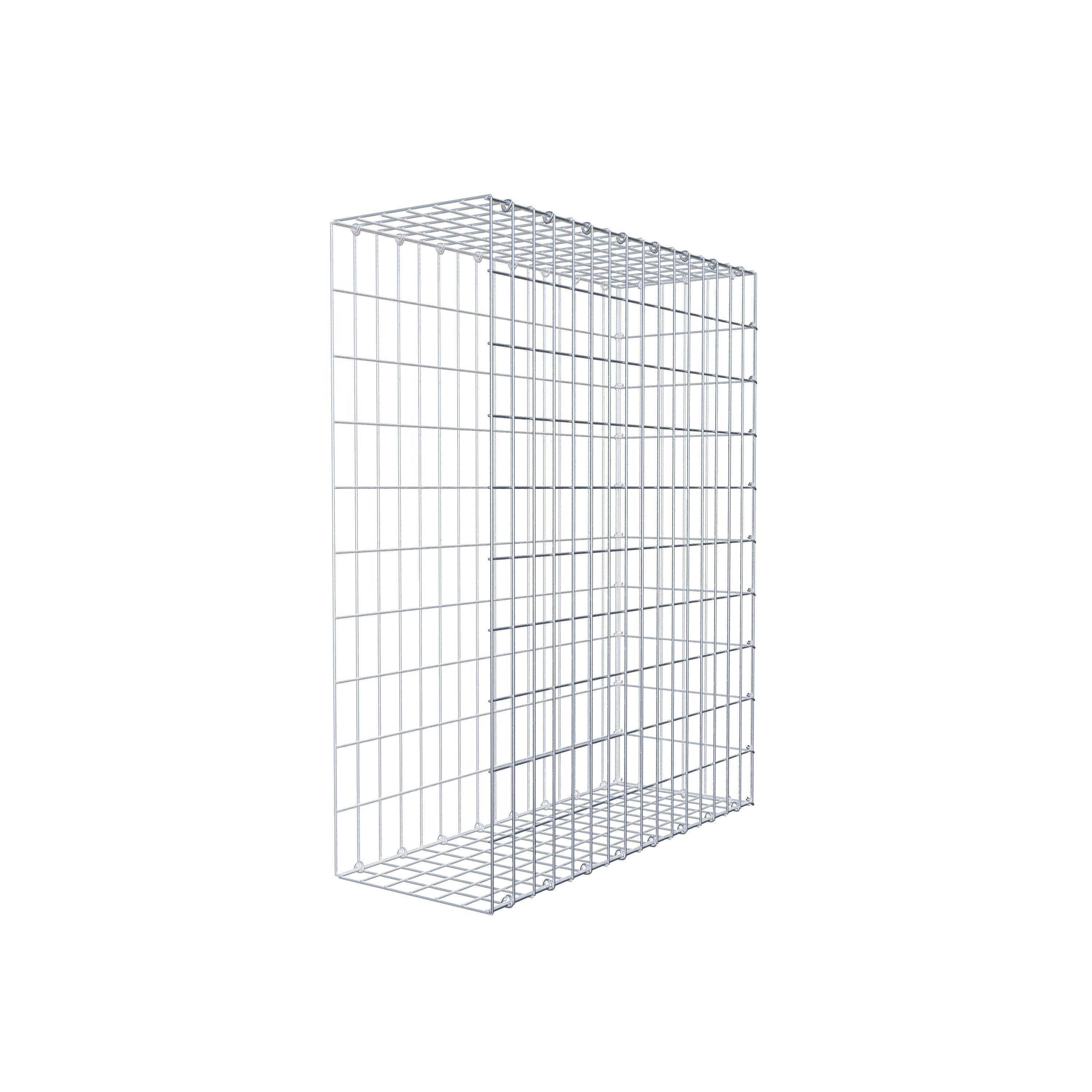 Monteret gabion type 2 100 cm x 80 cm x 30 cm, maskestørrelse 5 cm x 10 cm, C-ring