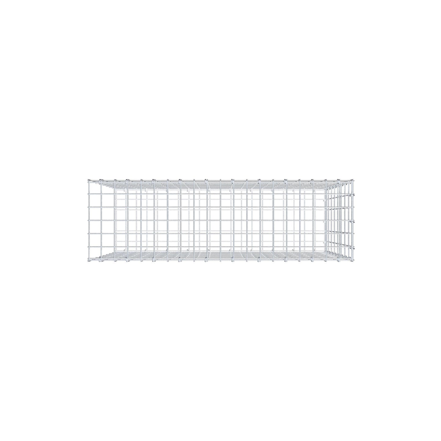 Anbaugabione Typ 2 100 cm x 80 cm x 30 cm, Maschenweite 5 cm x 10 cm, C-Ring
