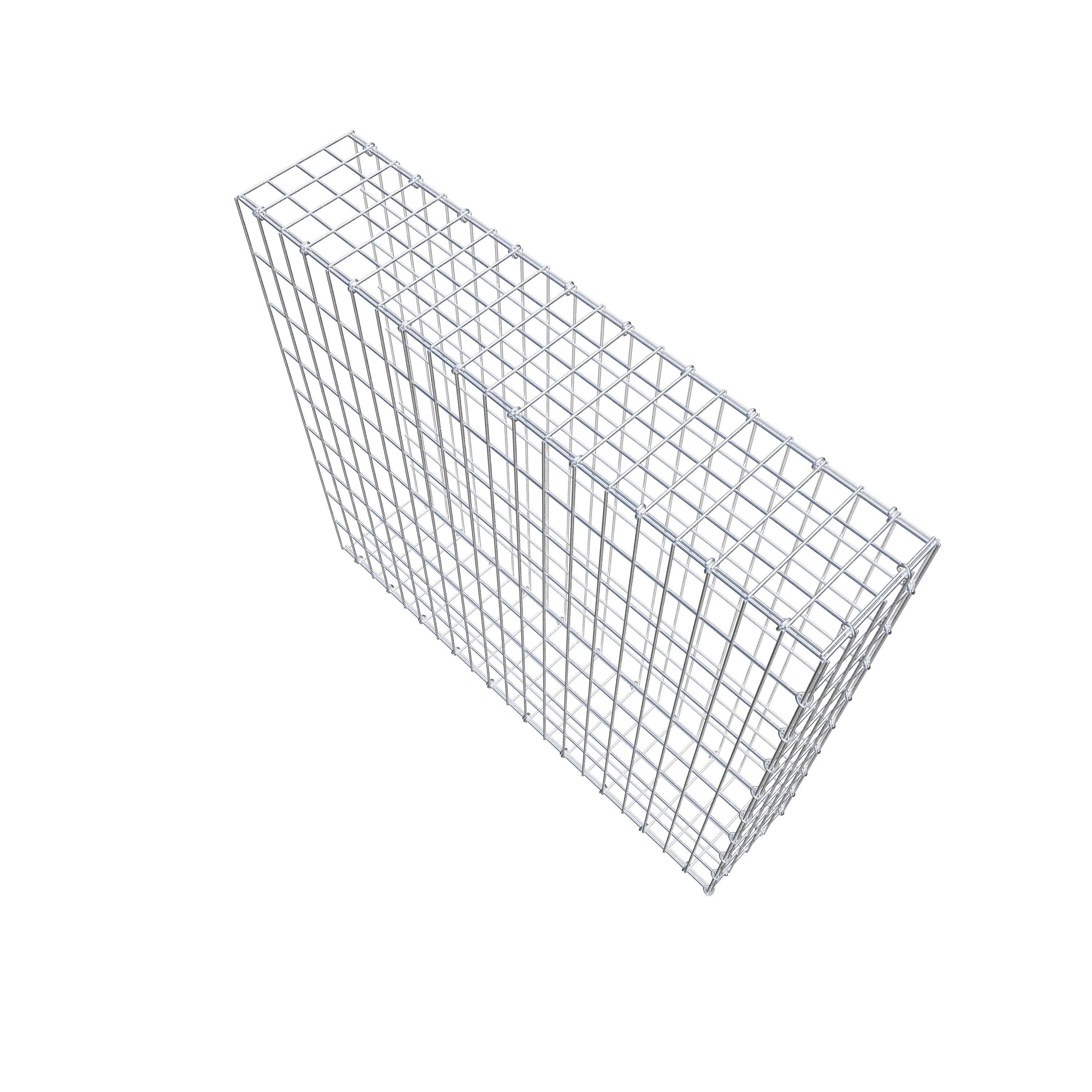 Anbaugabione Typ 2 100 cm x 90 cm x 20 cm, Maschenweite 5 cm x 10 cm, C-Ring