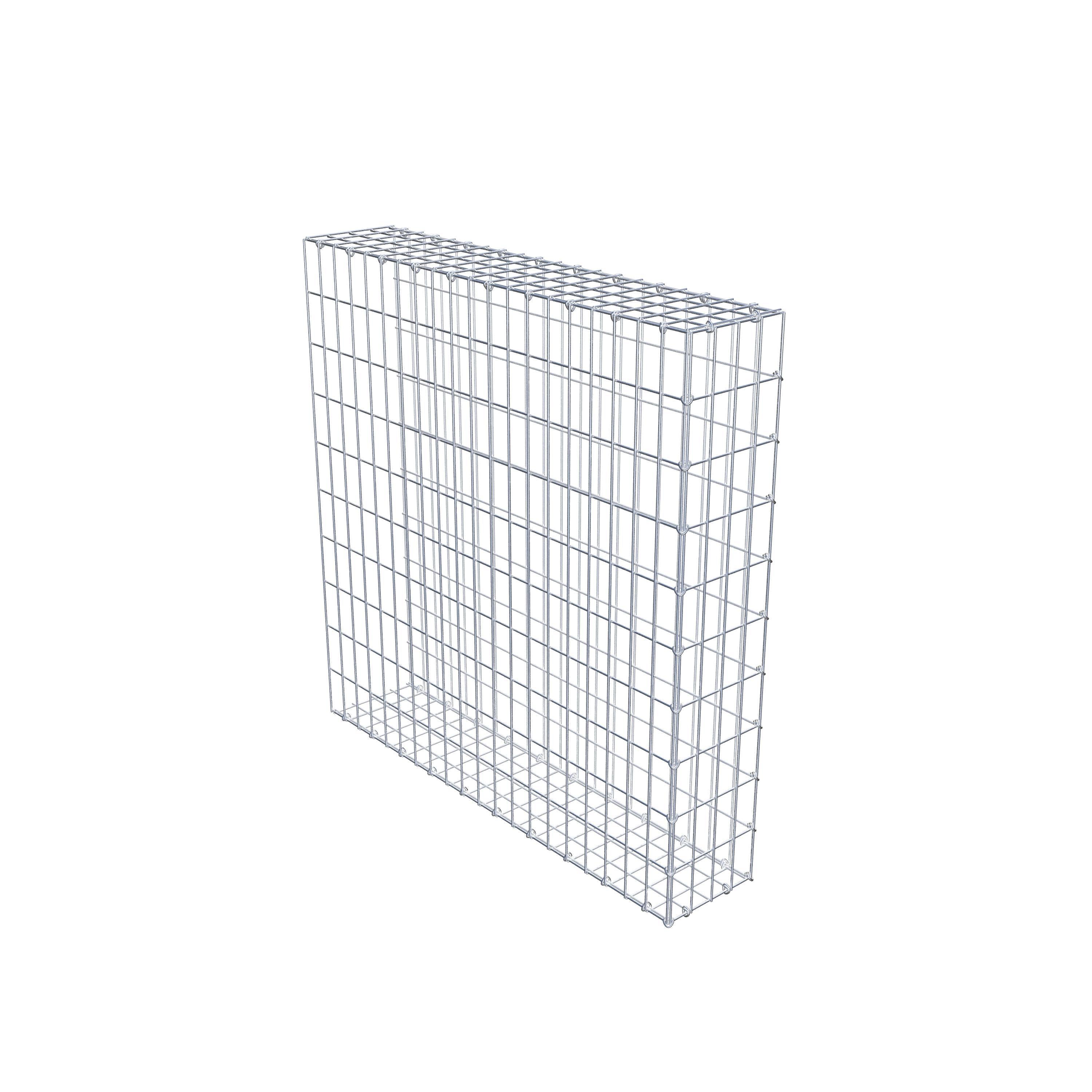 Mounted gabion type 2 100 cm x 100 cm x 20 cm, mesh size 5 cm x 10 cm, C-ring