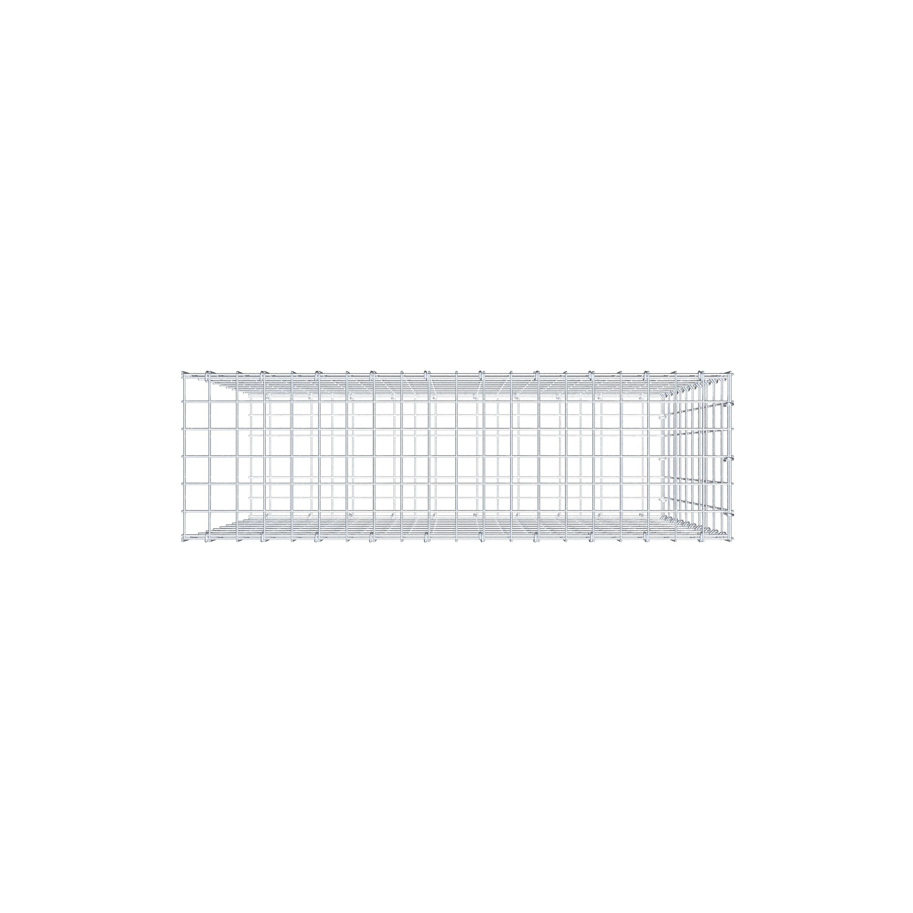 Gabbione aggiuntivo tipo 2 100 cm x 100 cm x 30 cm, maglia 5 cm x 10 cm, anello a C