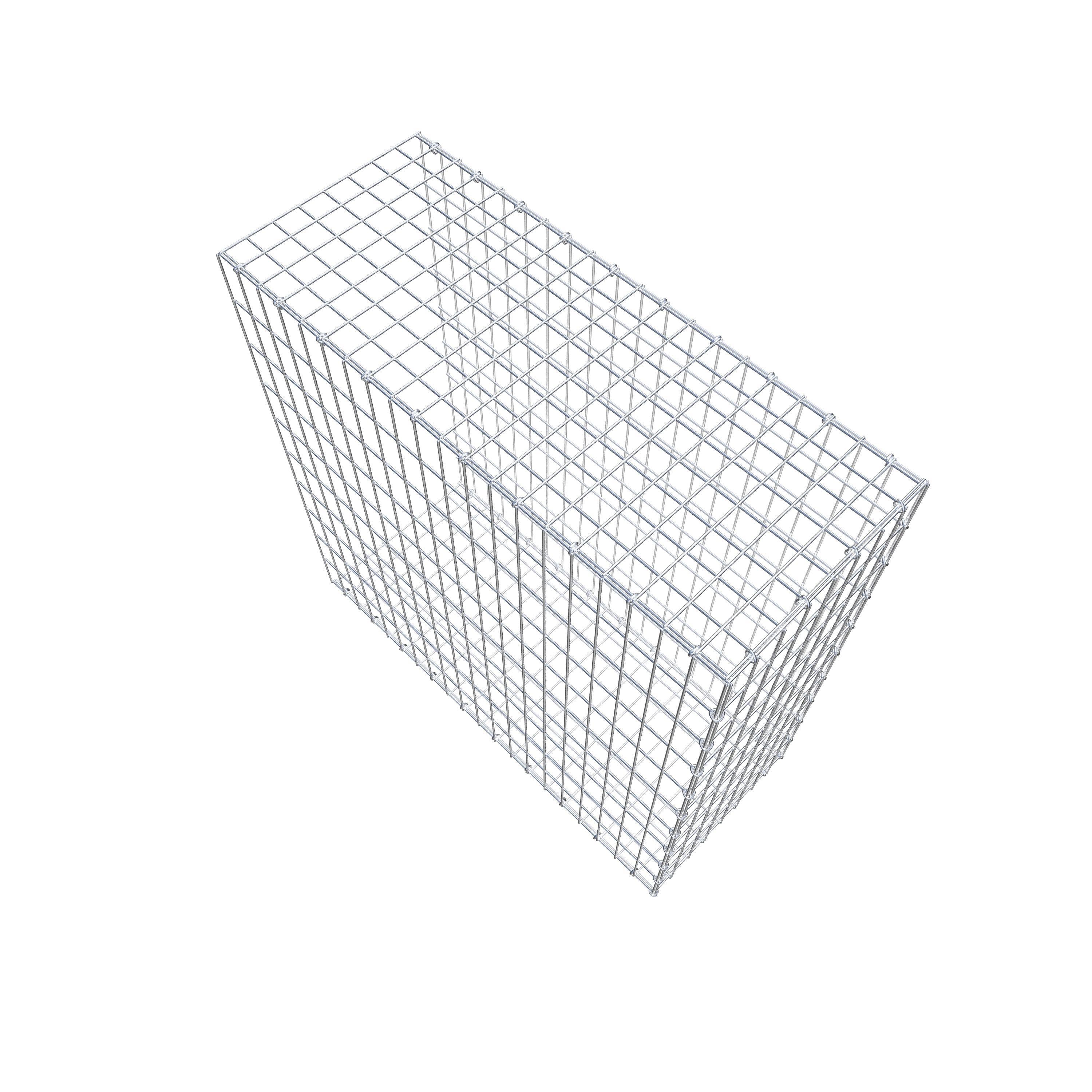 Mounted gabion type 2 100 cm x 100 cm x 40 cm, mesh size 5 cm x 10 cm, C-ring