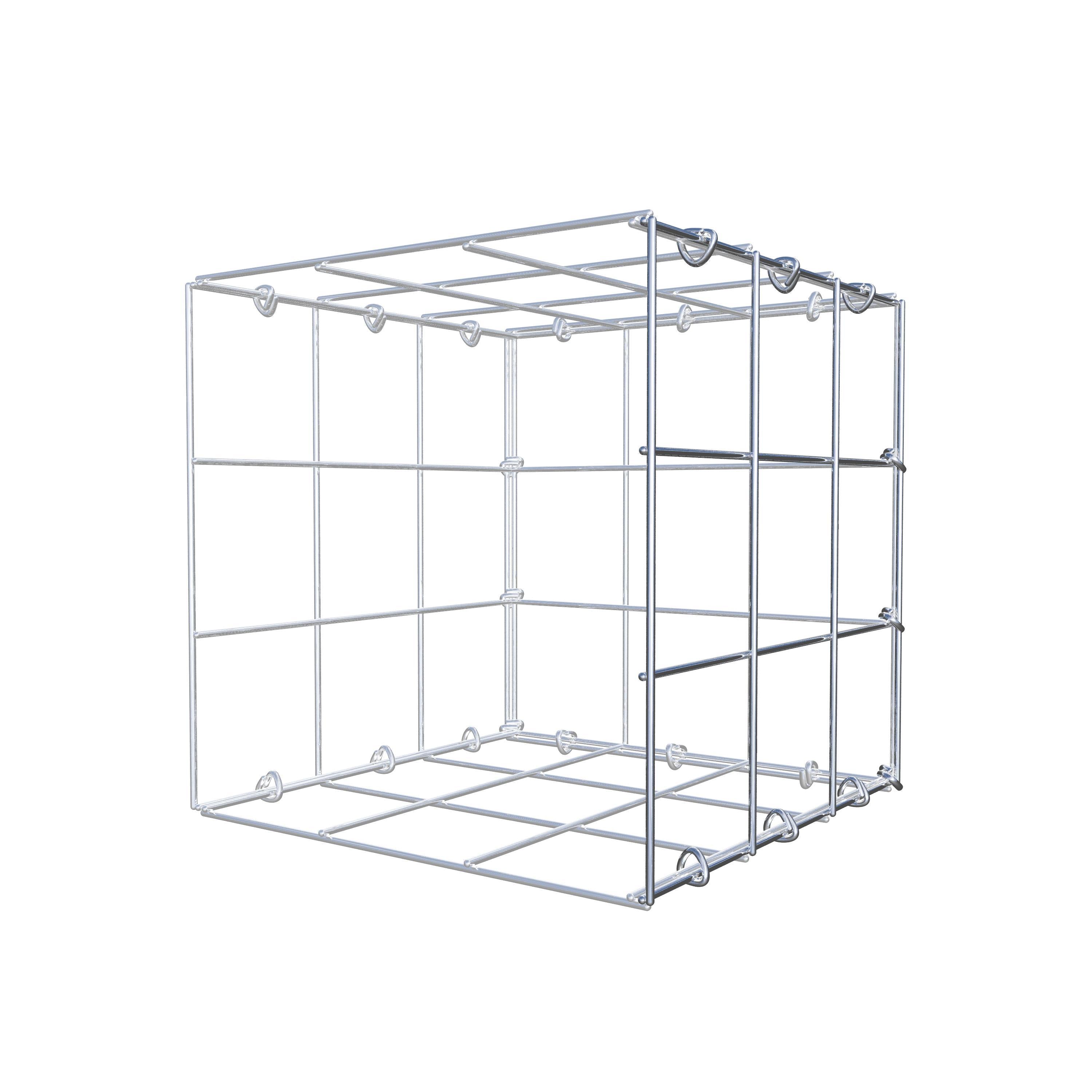 Mounted gabion type 2 30 cm x 30 cm x 30 cm (L x H x D), mesh size 10 cm x 10 cm, C-ring