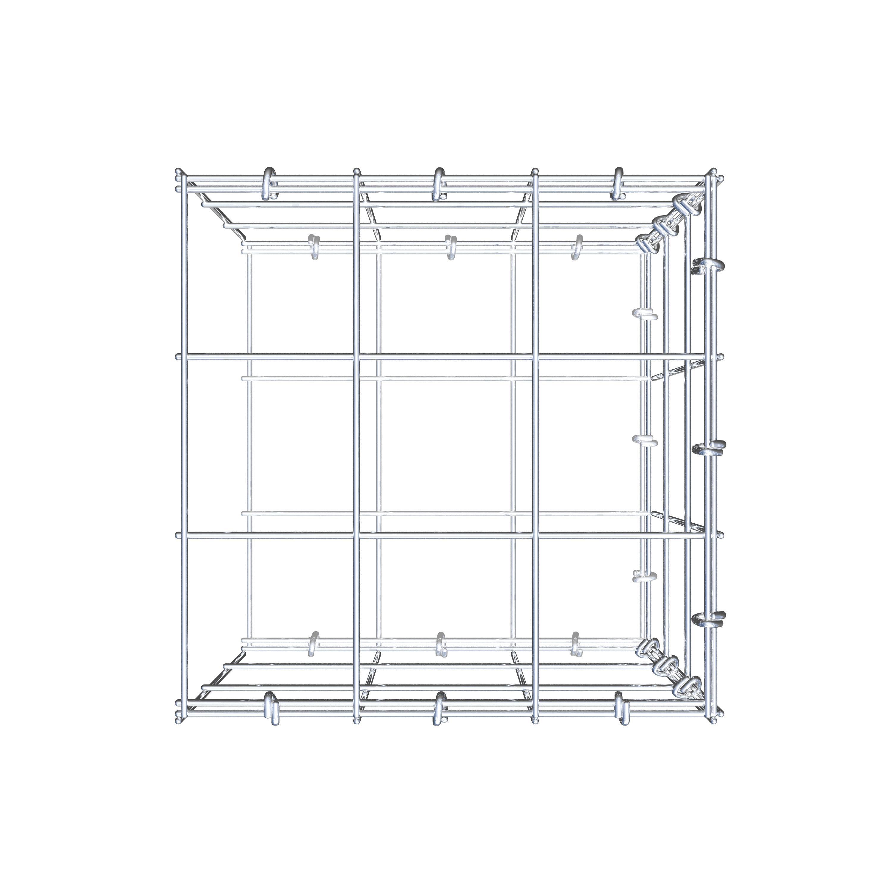 Monteret gabion type 2 30 cm x 30 cm x 30 cm (L x H x D), maskestørrelse 10 cm x 10 cm, C-ring