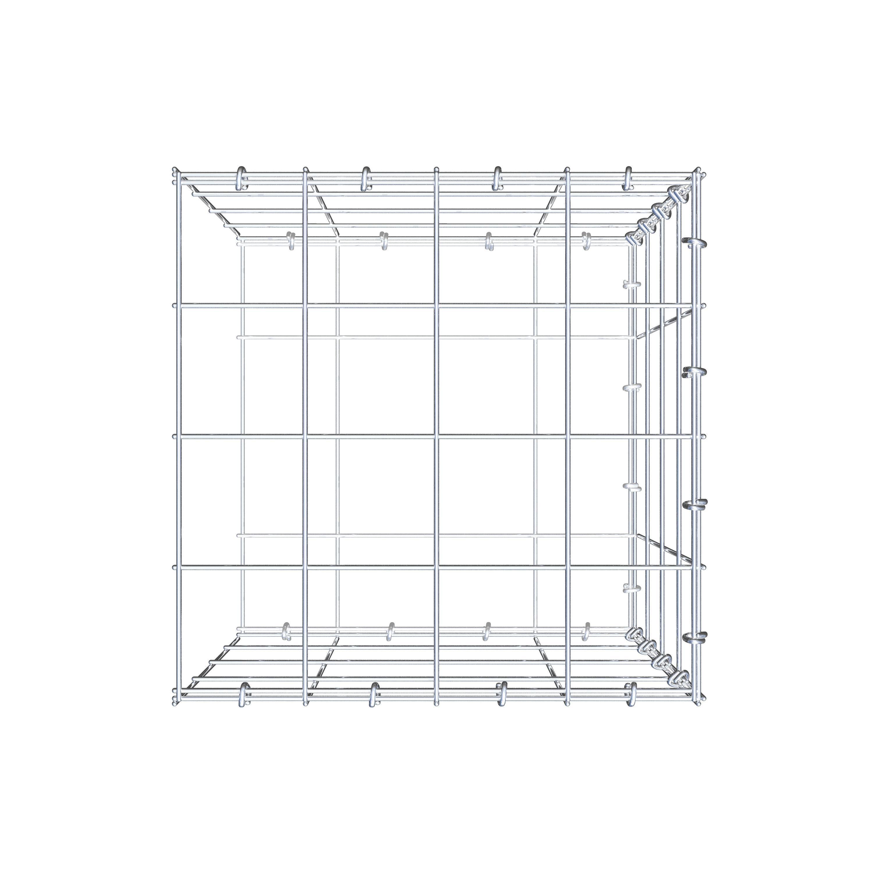 Anbaugabione Typ 2 40 cm x 40 cm x 40 cm (L x H x T), Maschenweite 10 cm x 10 cm, C-Ring