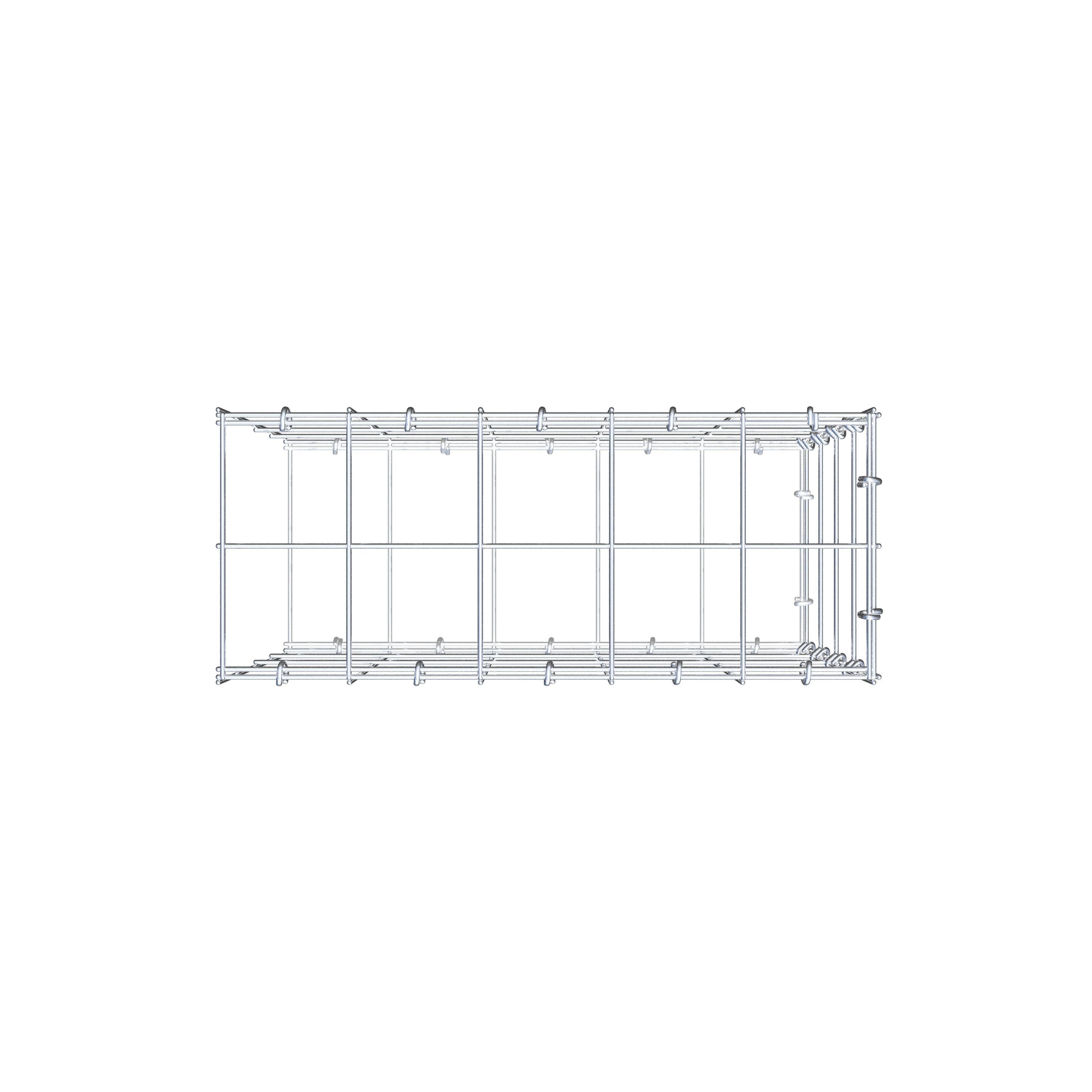 Anbaugabione Typ 2 50 cm x 40 cm x 20 cm (L x H x T), Maschenweite 10 cm x 10 cm, C-Ring