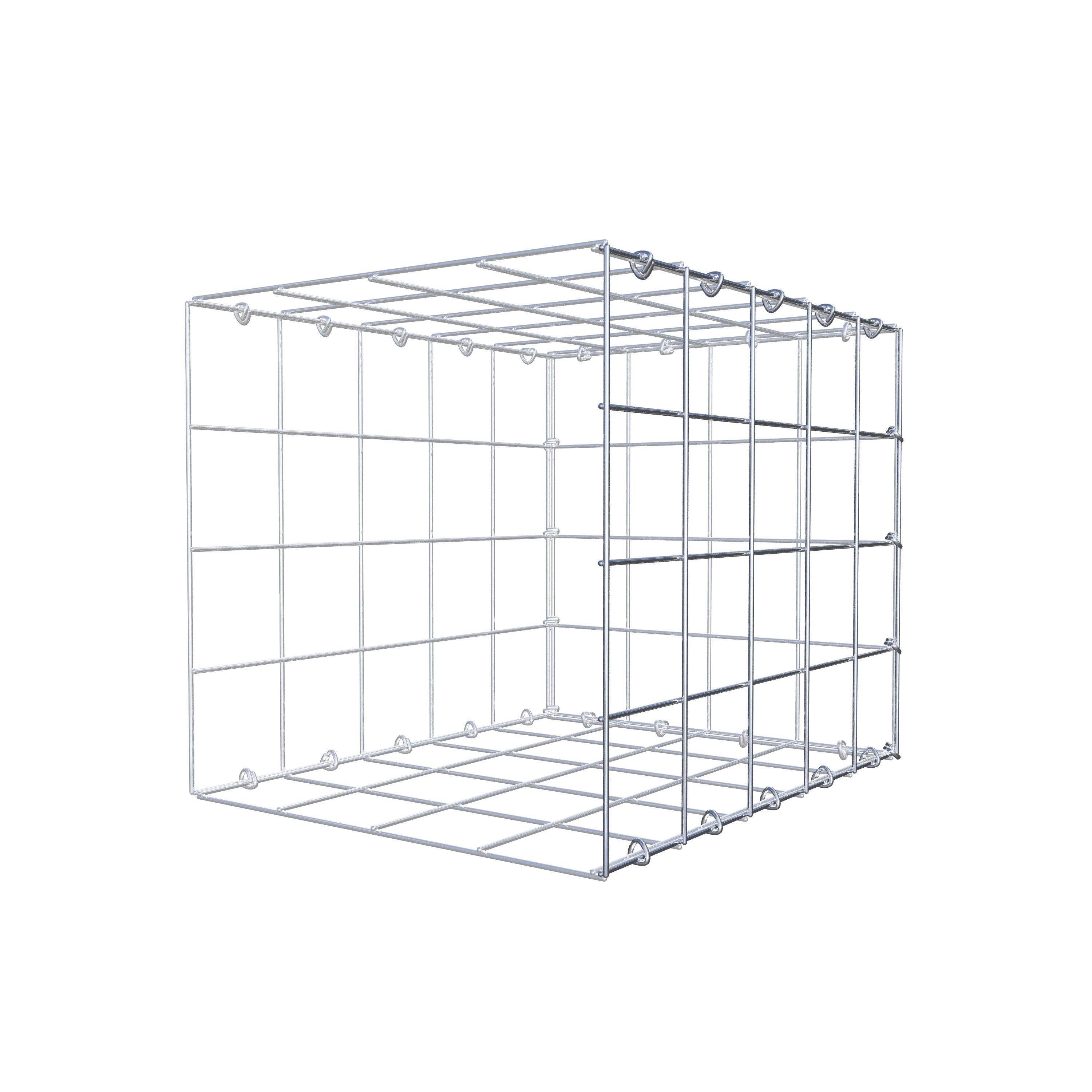 Mounted gabion type 2 50 cm x 40 cm x 40 cm (L x H x D), mesh size 10 cm x 10 cm, C-ring