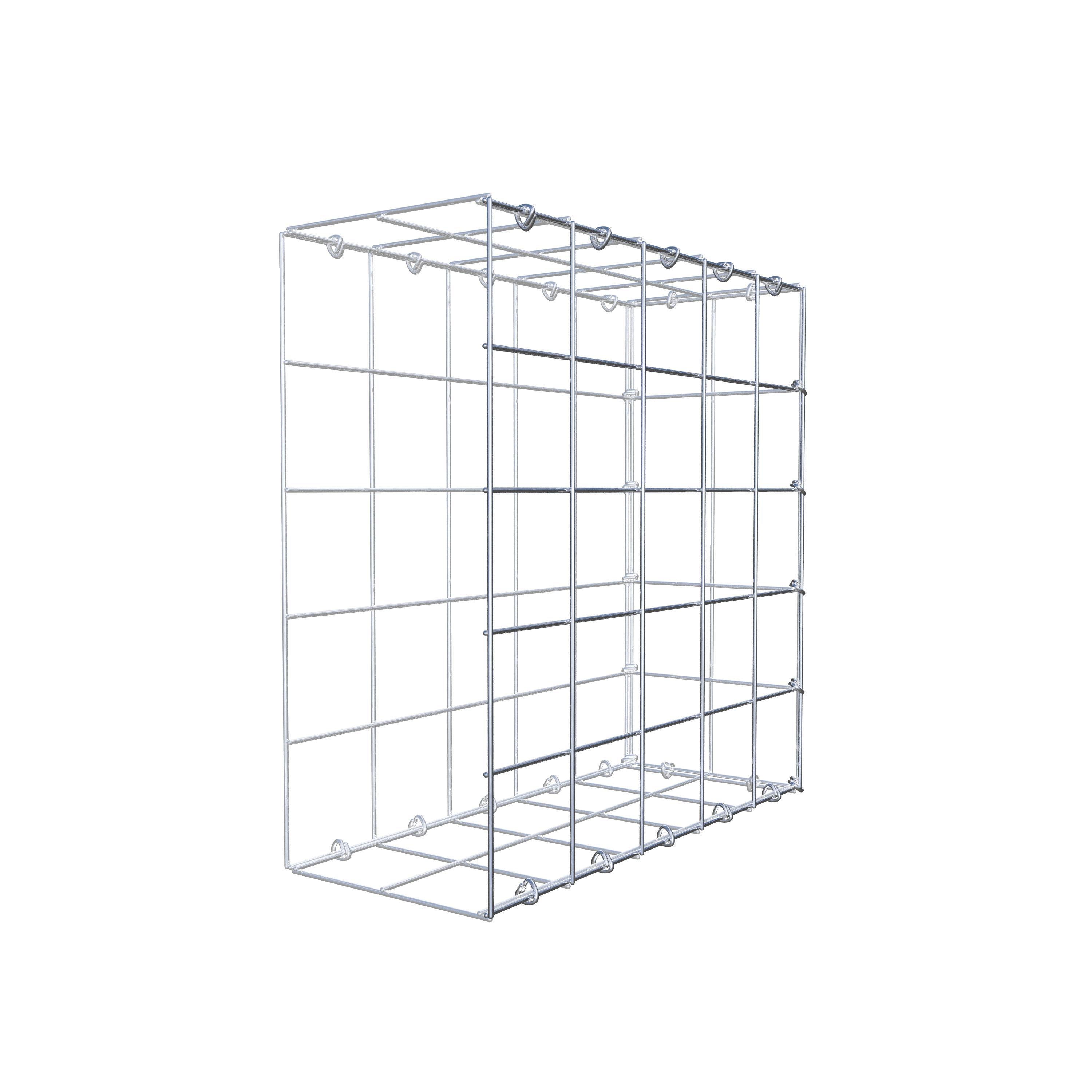 Monteret gabion type 2 50 cm x 50 cm x 20 cm (L x H x D), maskestørrelse 10 cm x 10 cm, C-ring