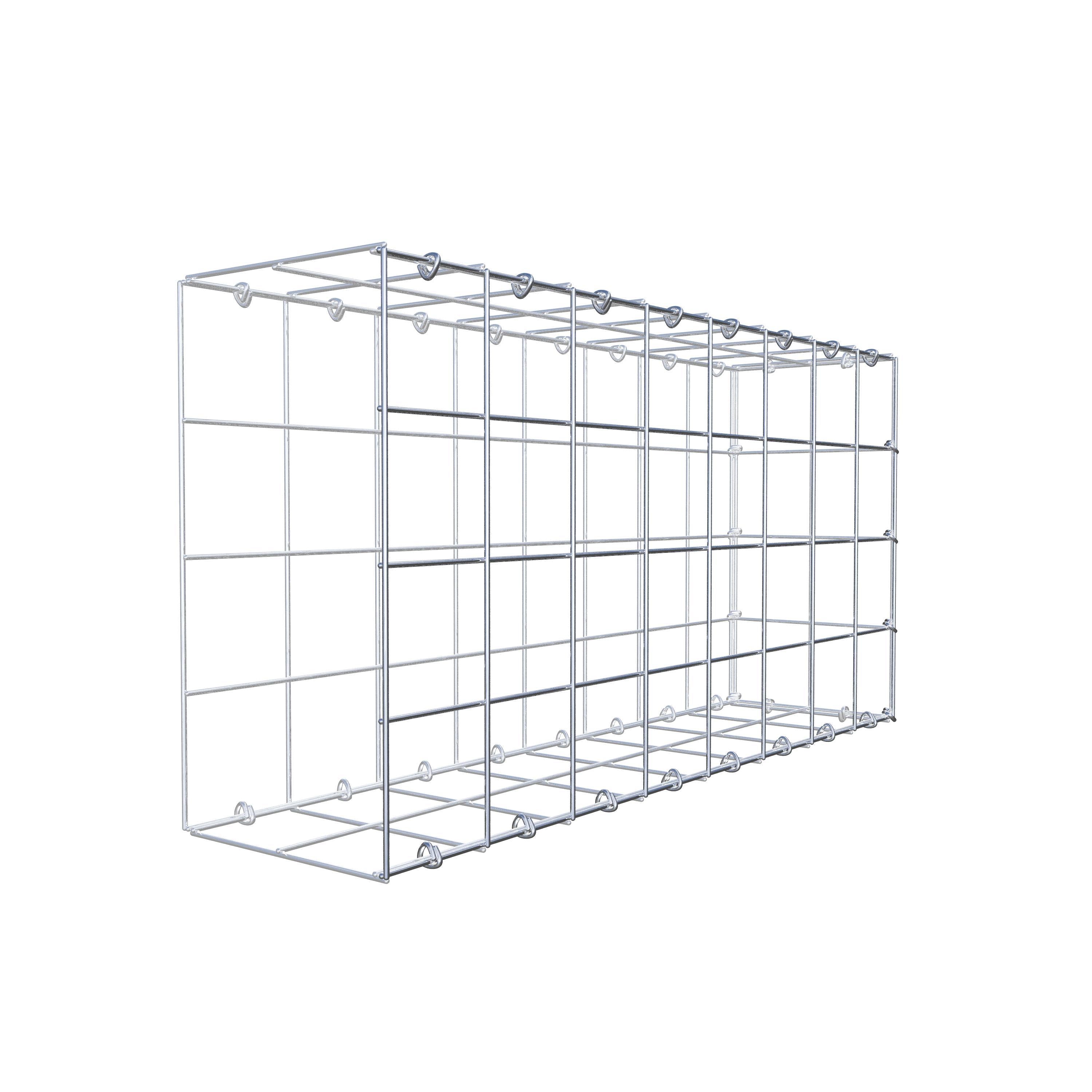 Monteret gabion type 2 80 cm x 40 cm x 20 cm (L x H x D), maskestørrelse 10 cm x 10 cm, C-ring