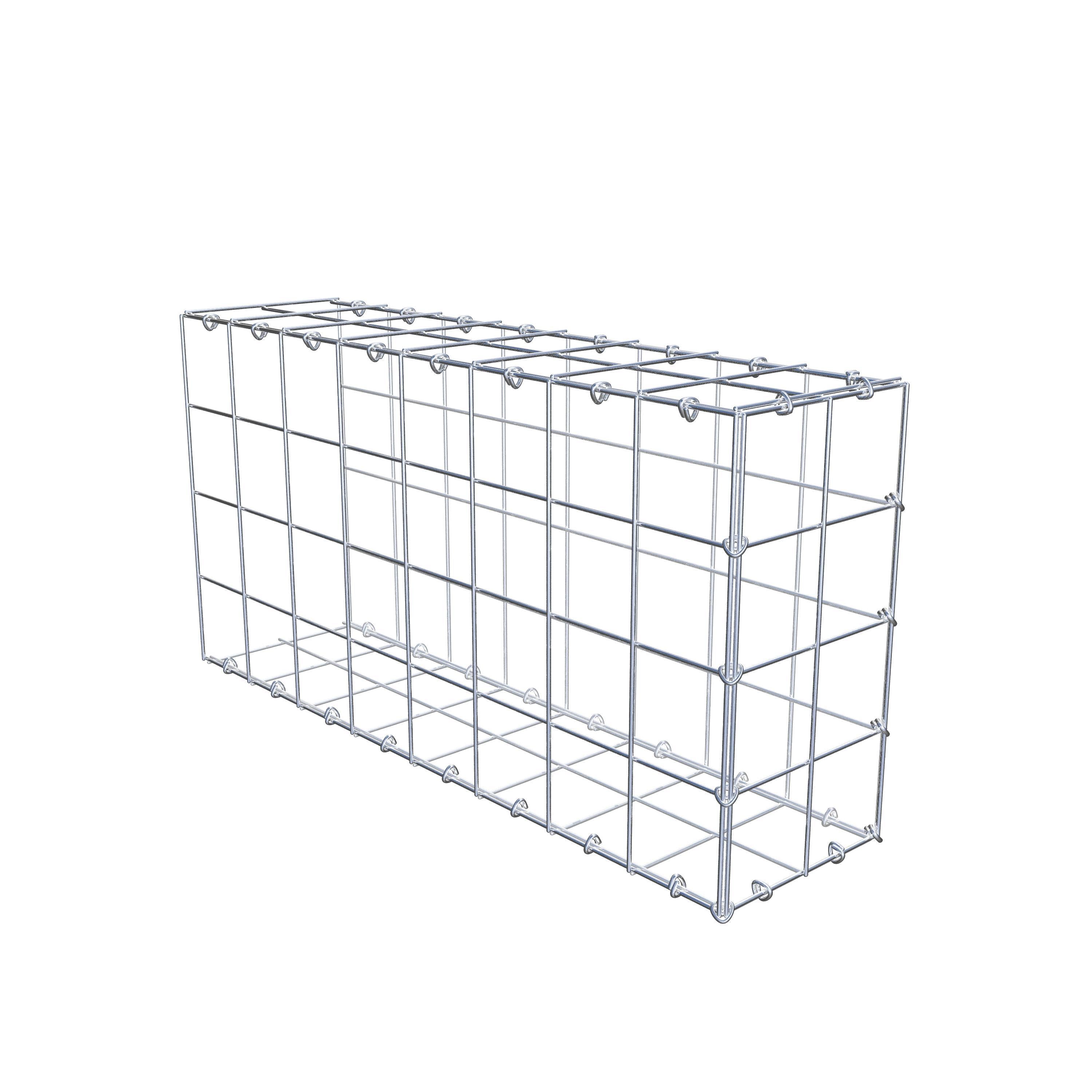 Mounted gabion type 2 80 cm x 40 cm x 20 cm (L x H x D), mesh size 10 cm x 10 cm, C-ring