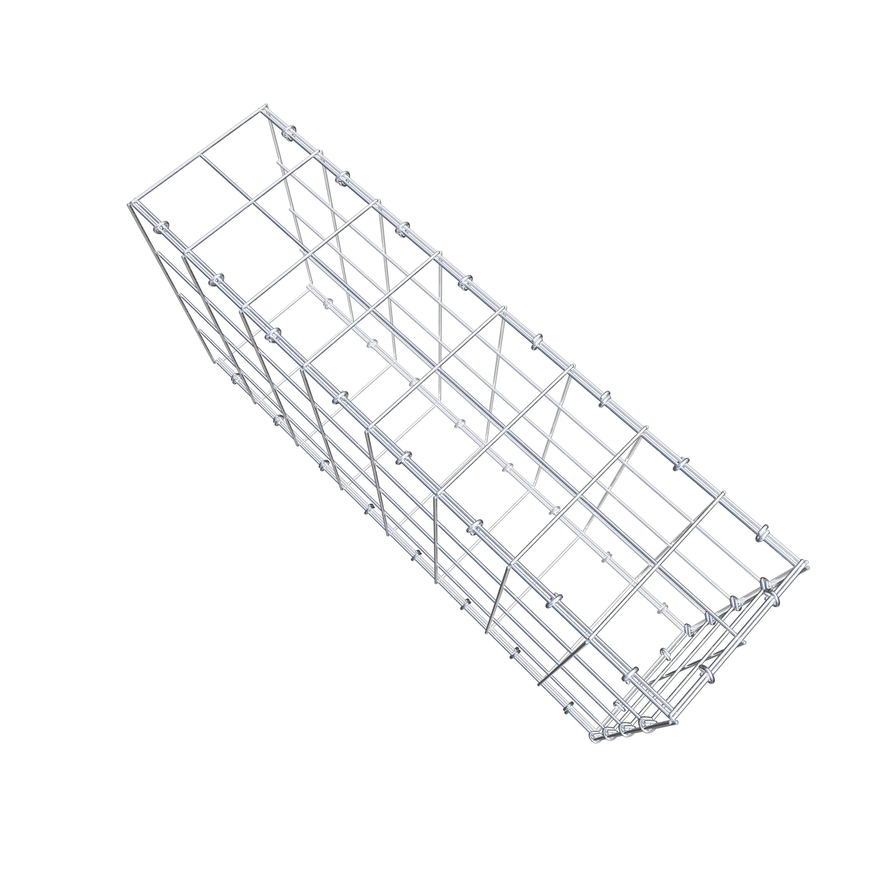 Monteret gabion type 2 80 cm x 40 cm x 20 cm (L x H x D), maskestørrelse 10 cm x 10 cm, C-ring