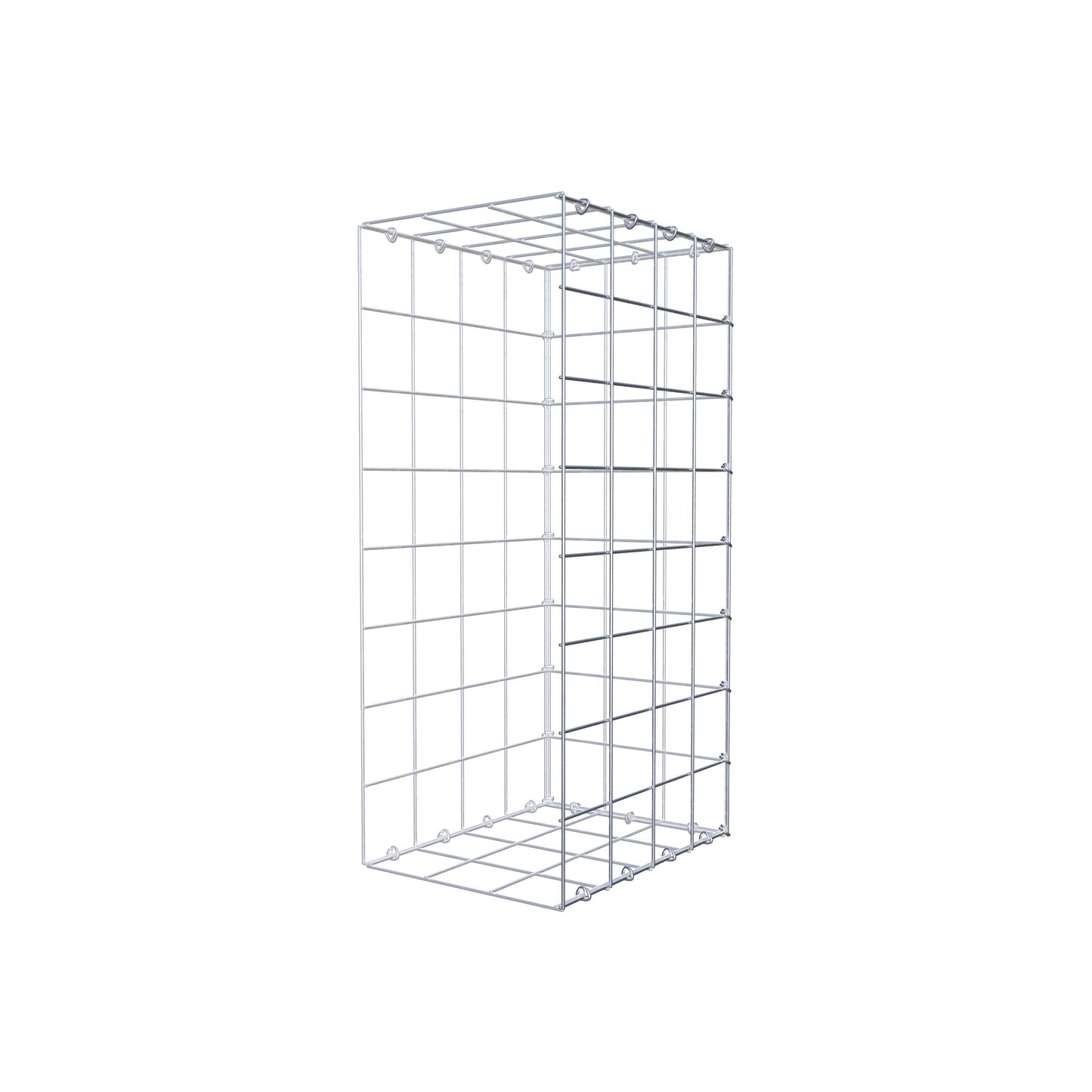 Monteret gabion type 2 80 cm x 40 cm x 30 cm (L x H x D), maskestørrelse 10 cm x 10 cm, C-ring