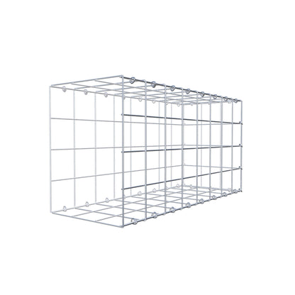 Monteret gabion type 2 80 cm x 40 cm x 30 cm (L x H x D), maskestørrelse 10 cm x 10 cm, C-ring
