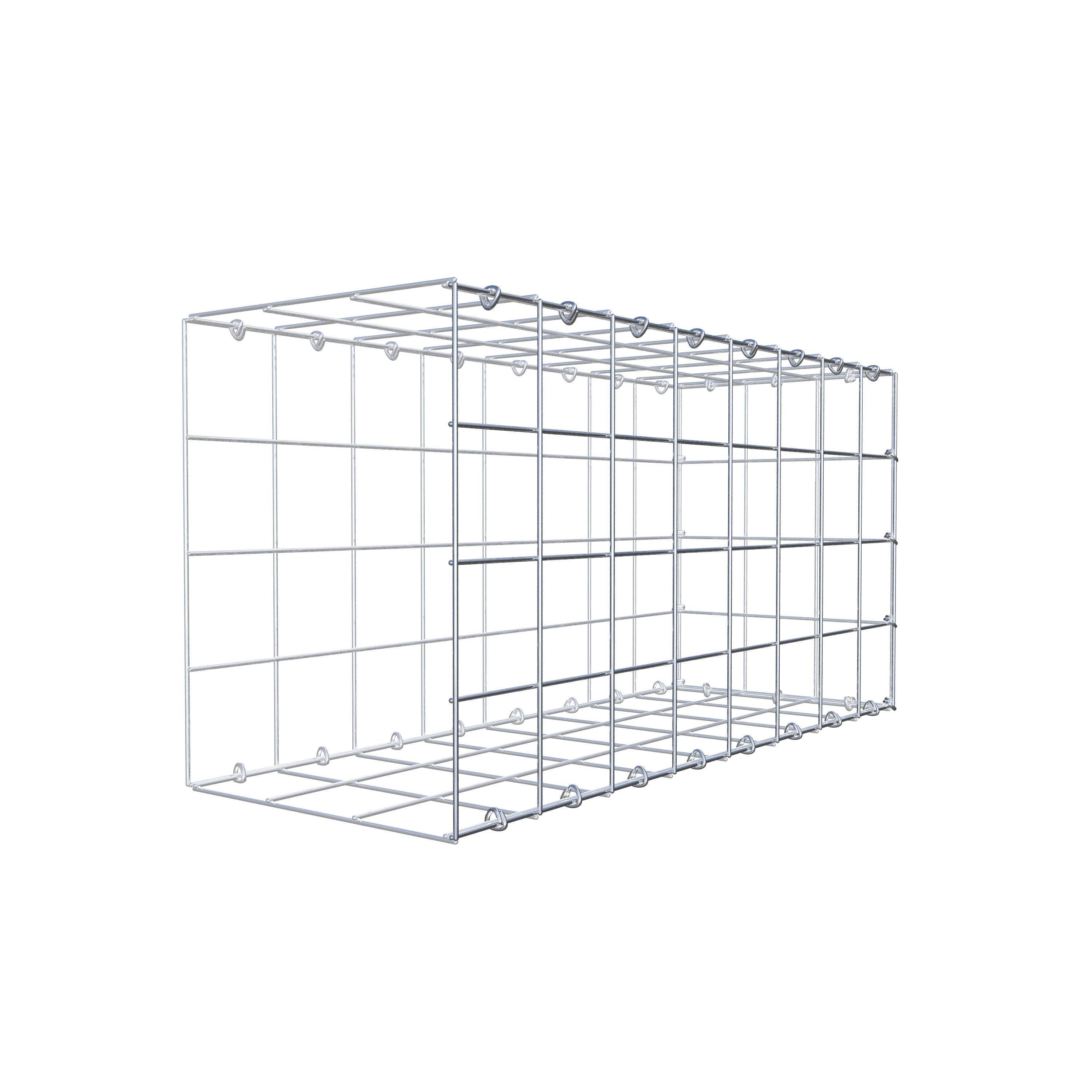 Monteret gabion type 2 80 cm x 40 cm x 30 cm (L x H x D), maskestørrelse 10 cm x 10 cm, C-ring