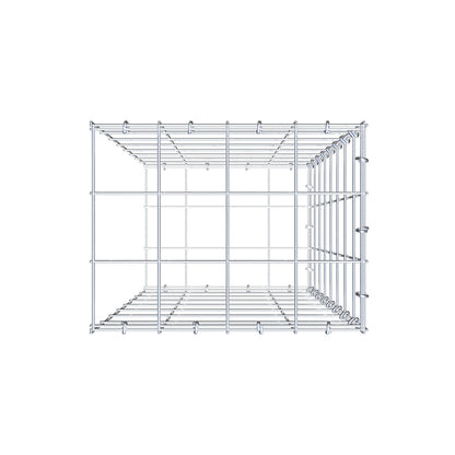 Monteret gabion type 2 80 cm x 40 cm x 30 cm (L x H x D), maskestørrelse 10 cm x 10 cm, C-ring