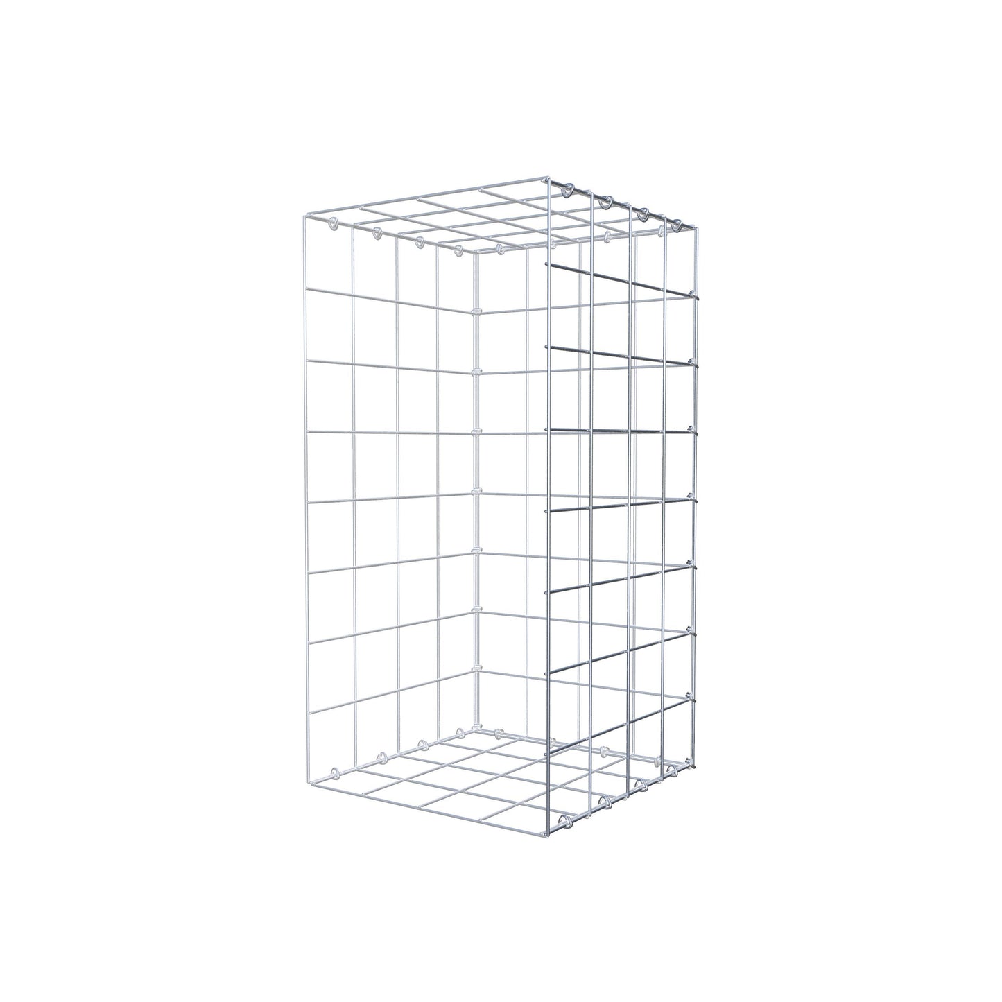 Monteret gabion type 2 80 cm x 40 cm x 40 cm (L x H x D), maskestørrelse 10 cm x 10 cm, C-ring