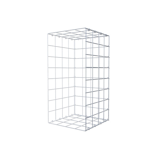 Mounted gabion type 2 80 cm x 40 cm x 40 cm (L x H x D), mesh size 10 cm x 10 cm, C-ring