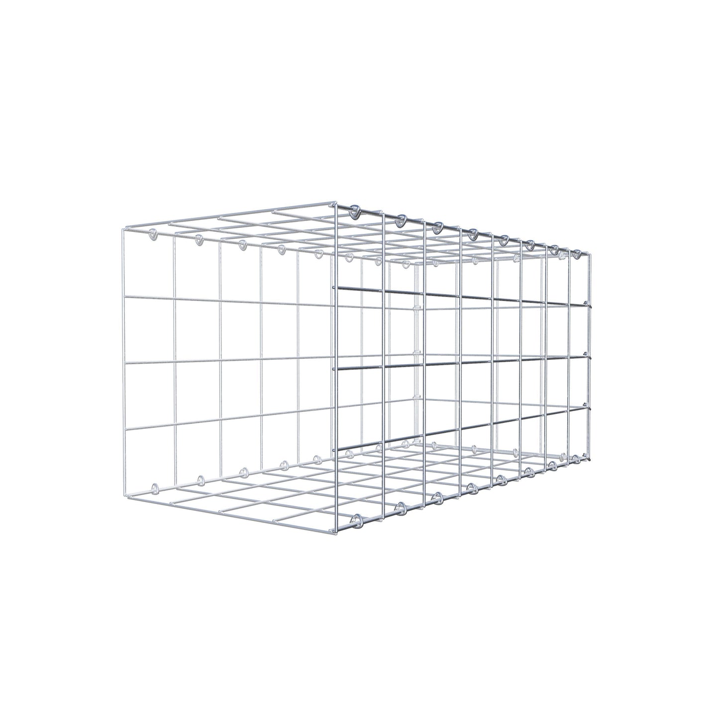 Monteret gabion type 2 80 cm x 40 cm x 40 cm (L x H x D), maskestørrelse 10 cm x 10 cm, C-ring