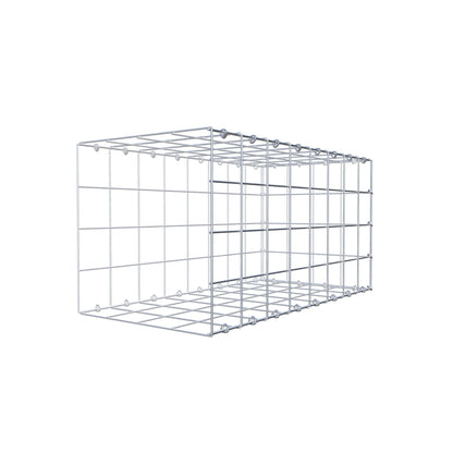 Monteret gabion type 2 80 cm x 40 cm x 40 cm (L x H x D), maskestørrelse 10 cm x 10 cm, C-ring
