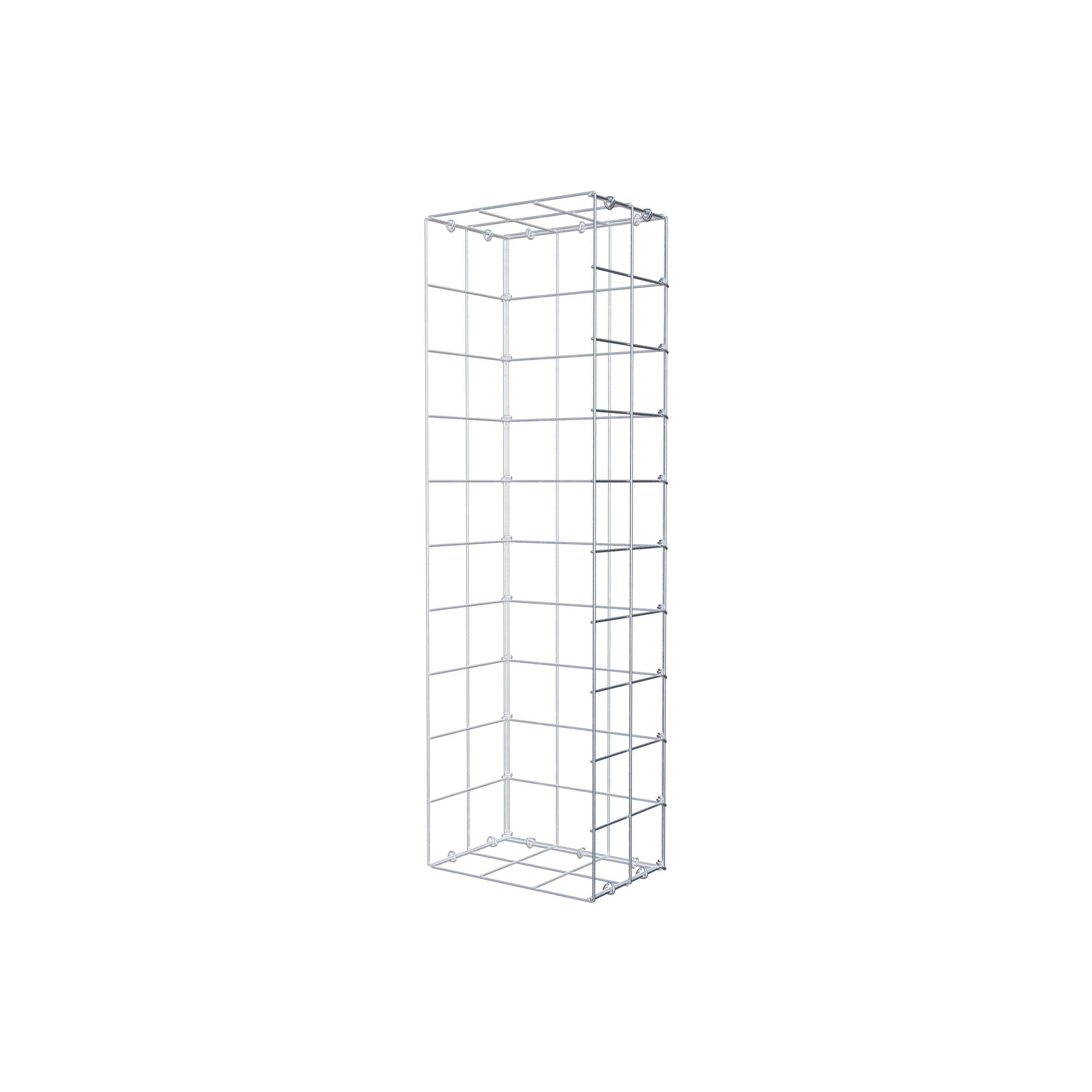 Monteret gabion type 2 100 cm x 20 cm x 30 cm (L x H x D), maskestørrelse 10 cm x 10 cm, C-ring