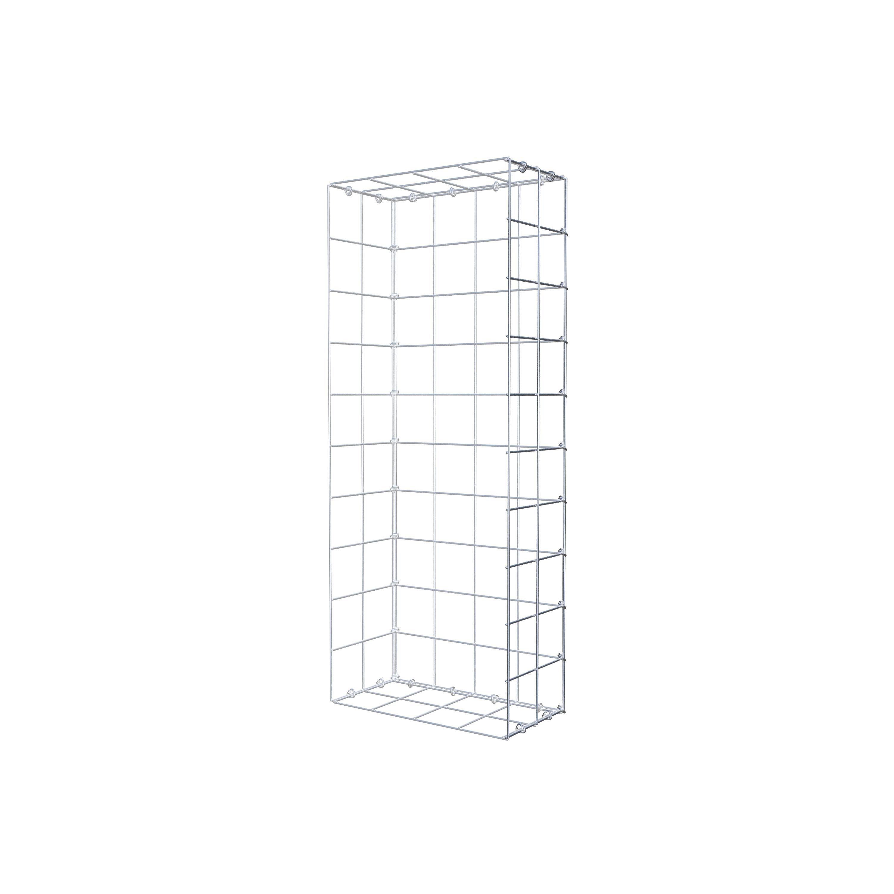 Monteret gabion type 2 100 cm x 20 cm x 40 cm (L x H x D), maskestørrelse 10 cm x 10 cm, C-ring