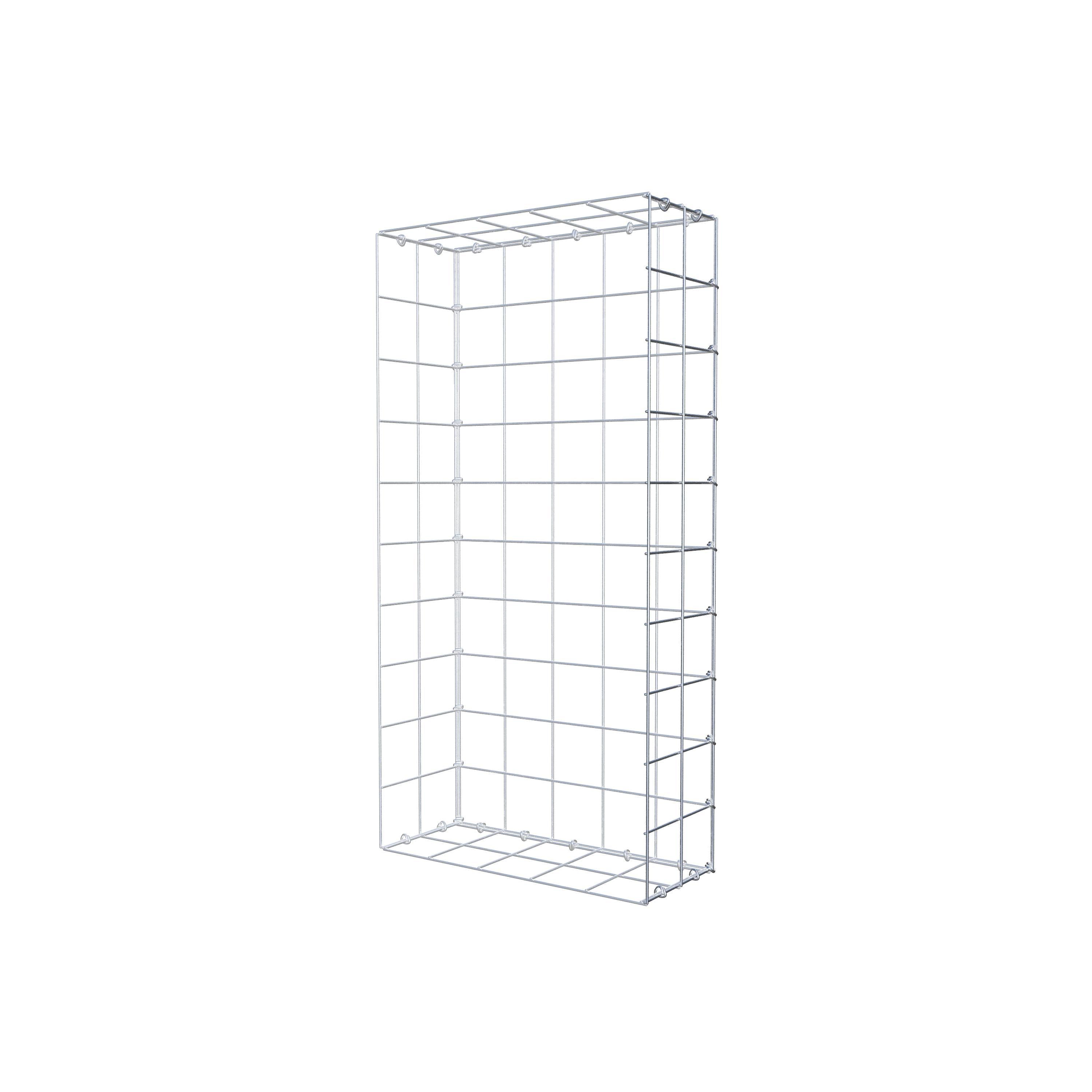 Mounted gabion type 2 100 cm x 20 cm x 50 cm (L x H x D), mesh size 10 cm x 10 cm, C-ring