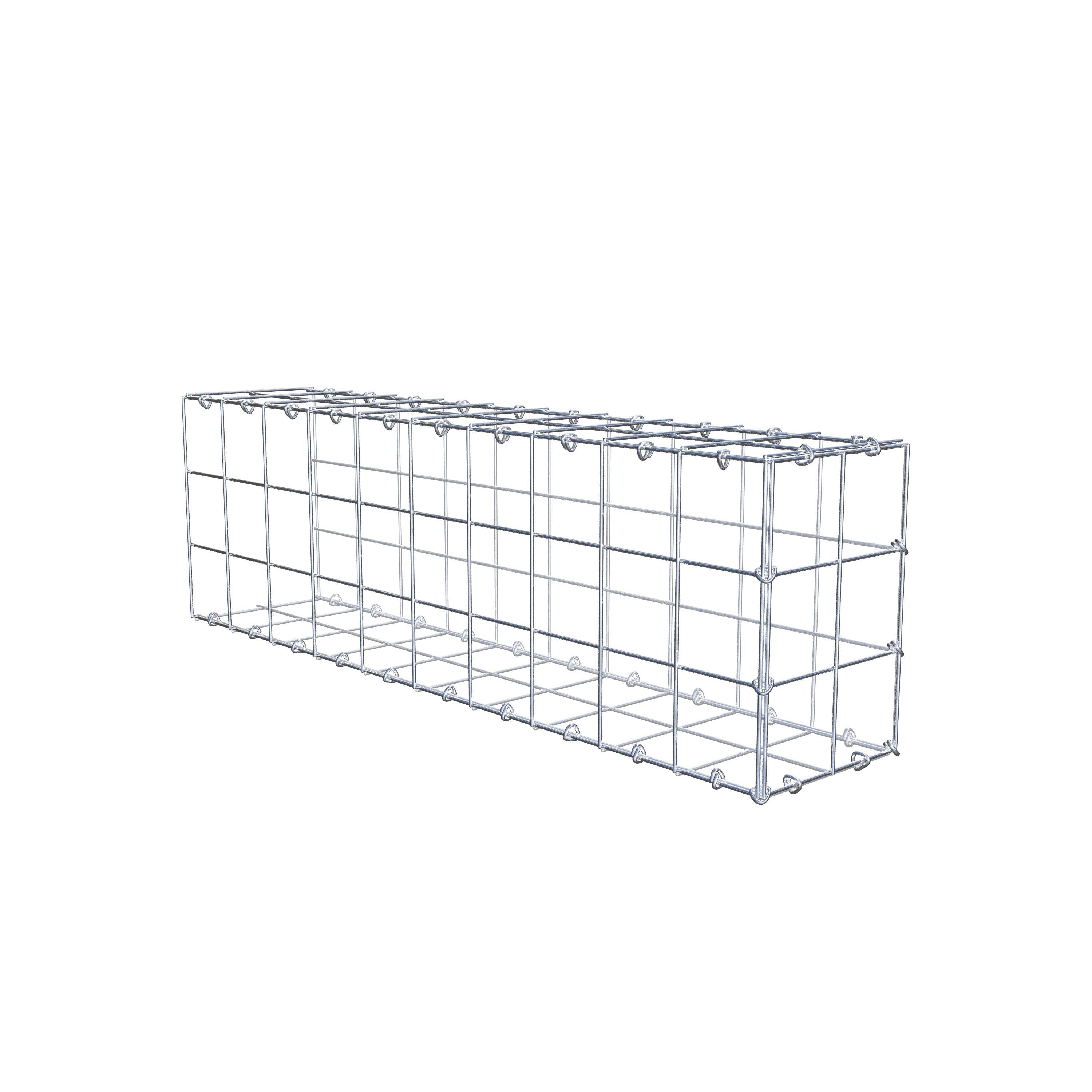 Mounted gabion type 2 100 cm x 30 cm x 20 cm (L x H x D), mesh size 10 cm x 10 cm, C-ring