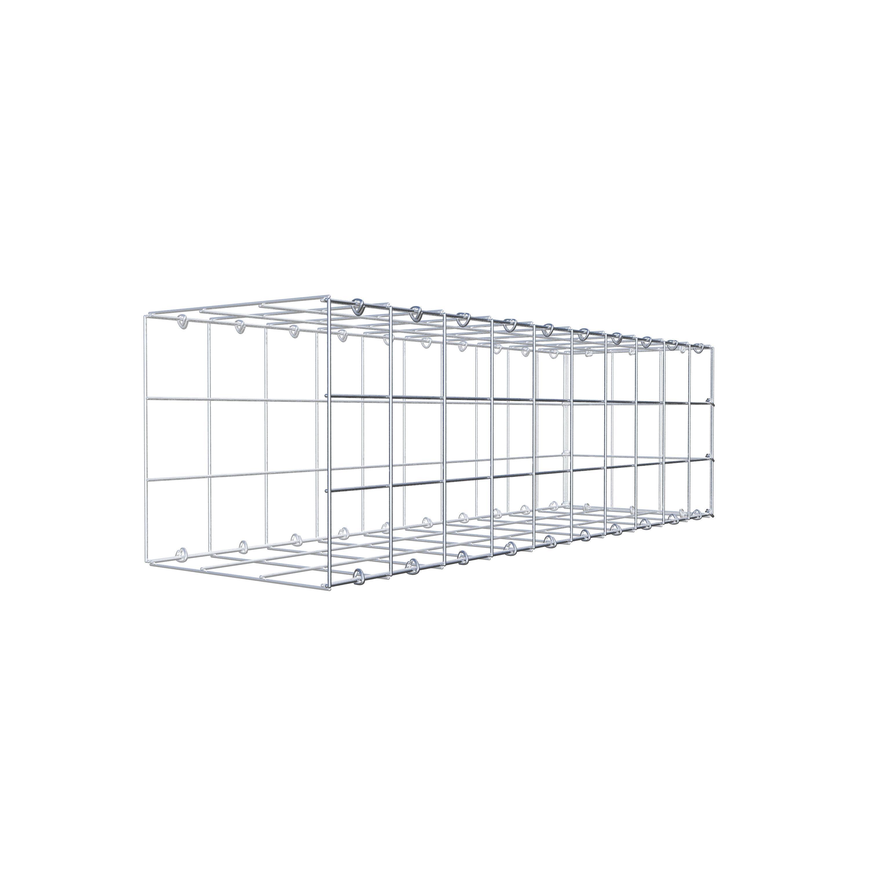 Mounted gabion type 2 100 cm x 30 cm x 30 cm (L x H x D), mesh size 10 cm x 10 cm, C-ring